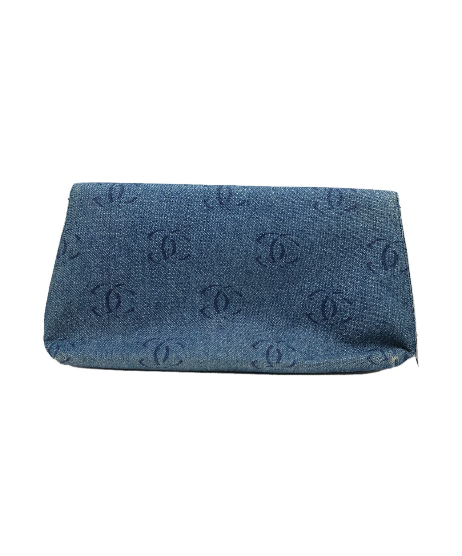 中古・古着通販】CHANEL (シャネル) ココマークデニムクラッチバッグ 