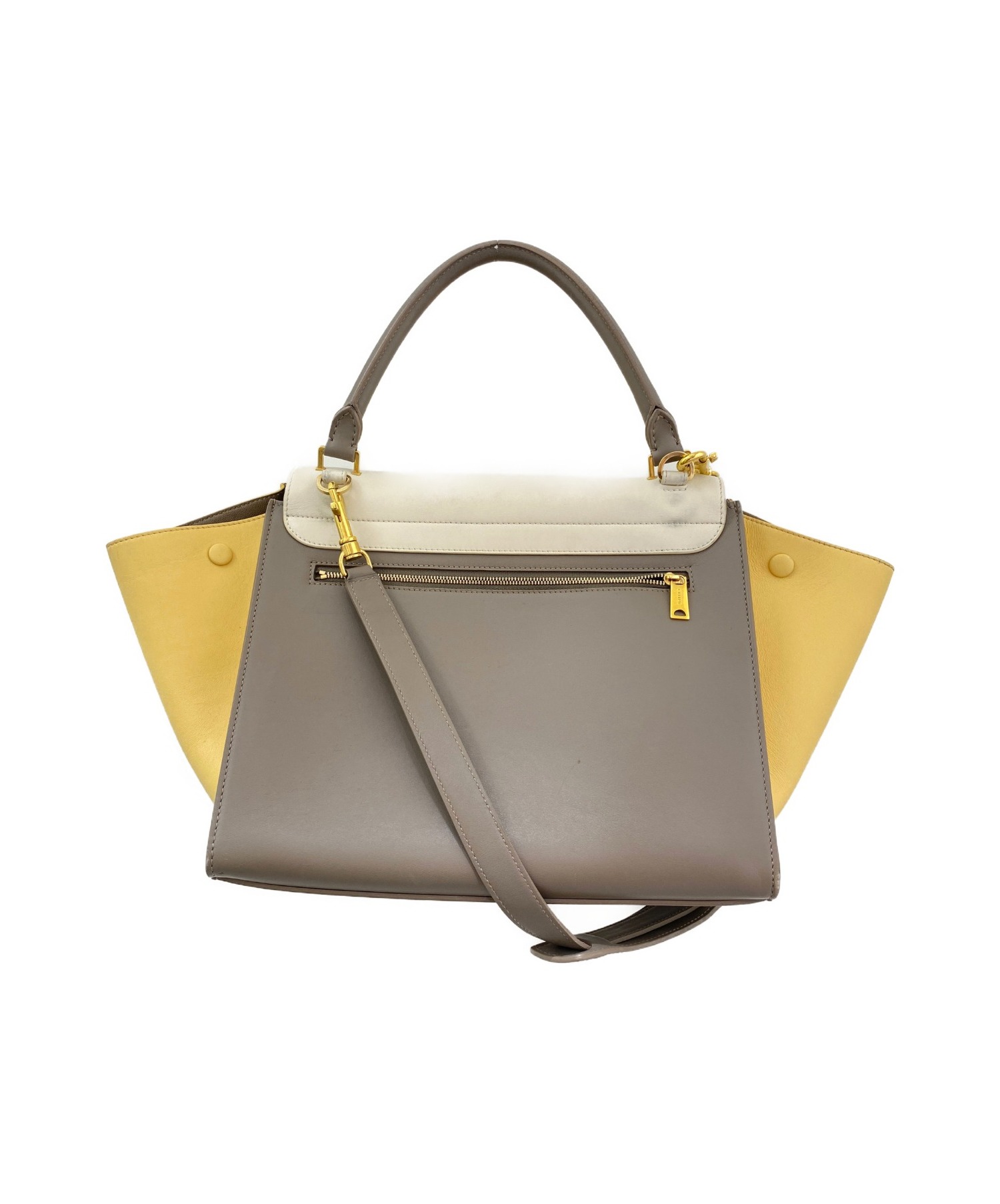 【日本未販売カラー】CELINE セリーヌ トラペーズ CELINE - CELINE セリーヌ トラペーズ ロゴ刻印レザーショルダーバッグ