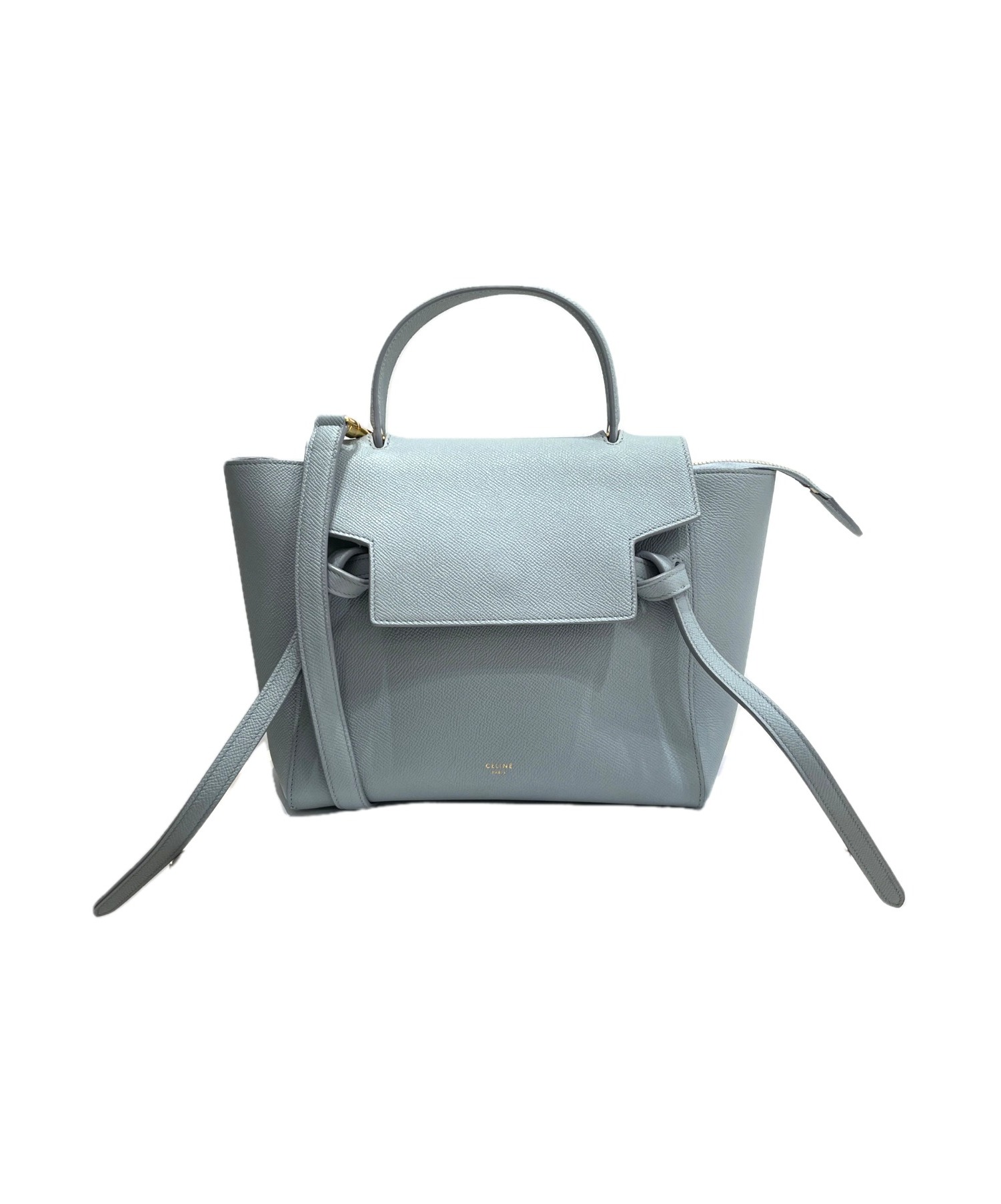 CELINE ベルトバッグ　マイクロ　グレー セリーヌ ベルトバッグ マイクロ グレインドカーフスキン グレー