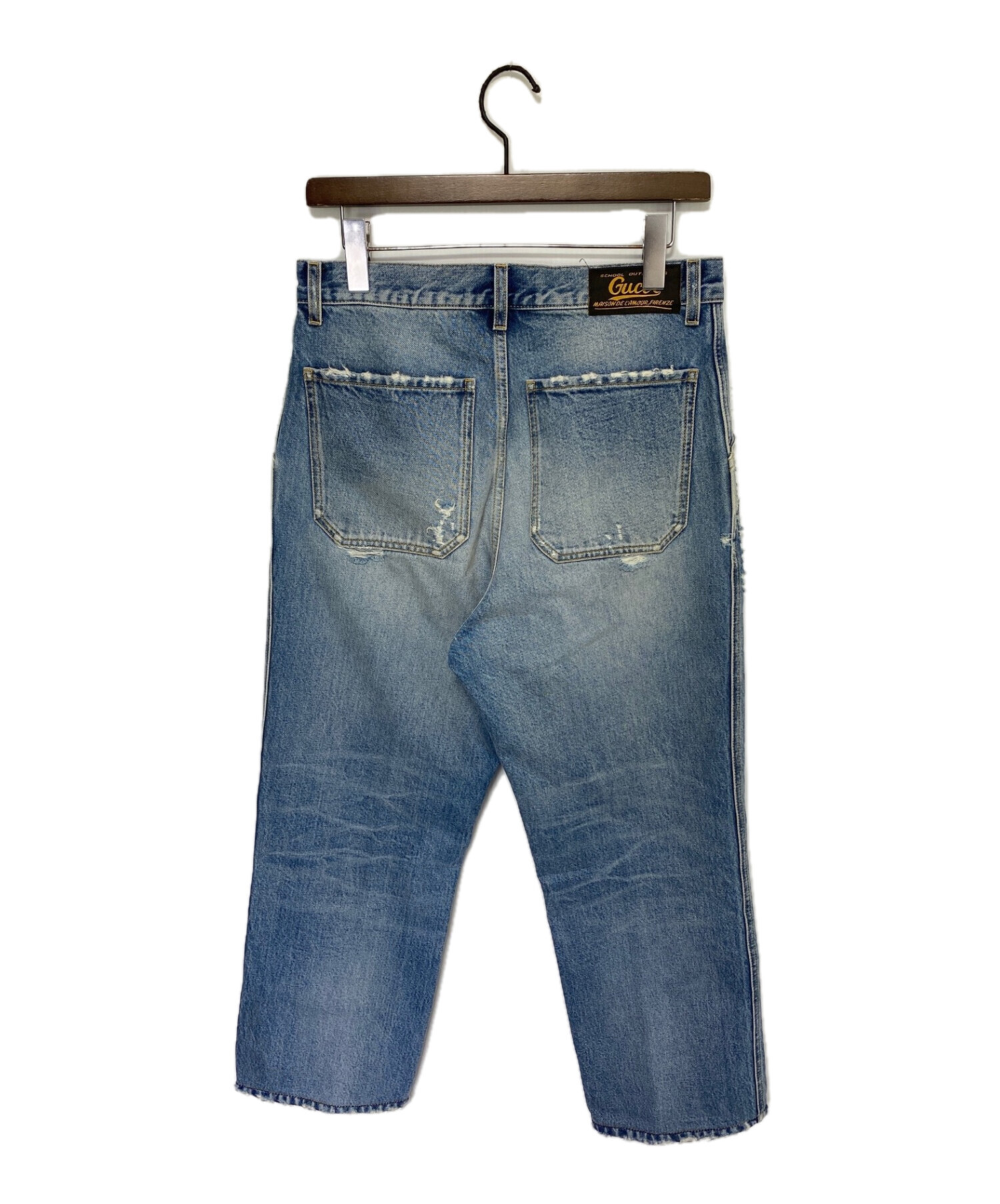 中古・古着通販】GUCCI (グッチ) ダメージ加工デニムパンツ インディゴ