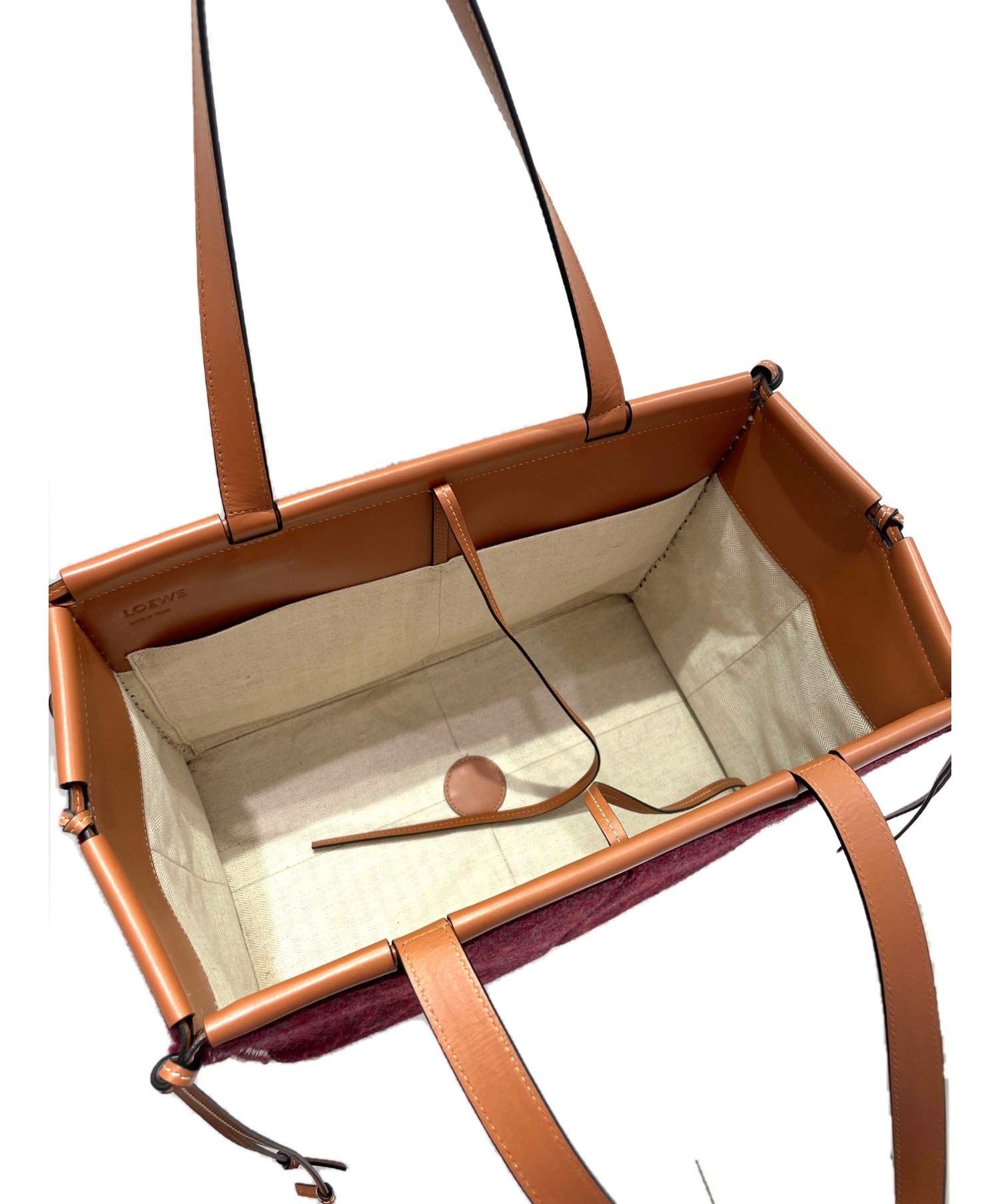 中古・古着通販】LOEWE (ロエベ) アナグラムクッショントート ワイン