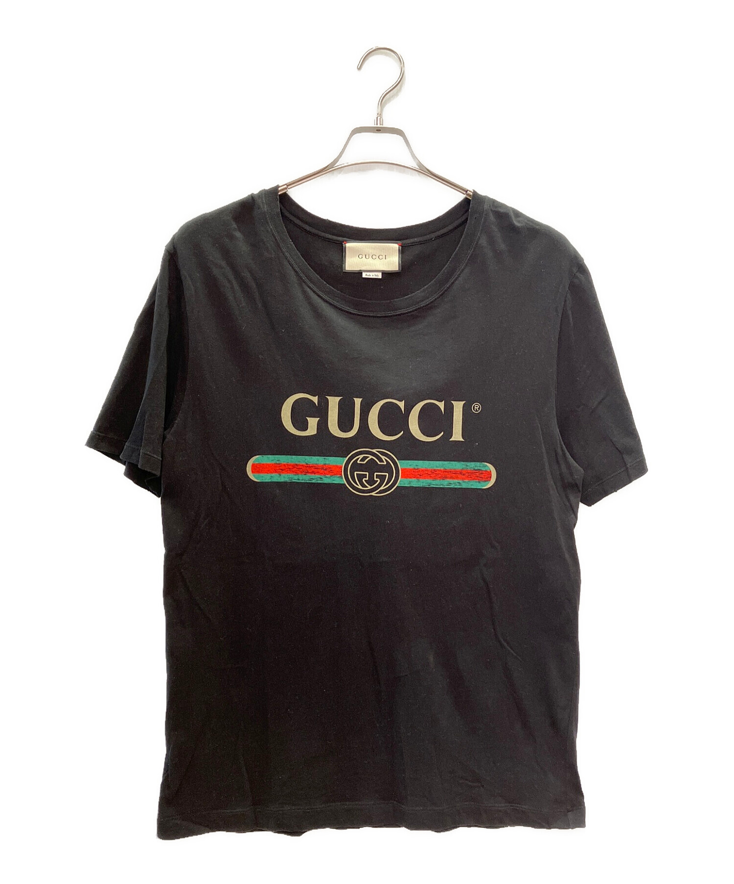 【現行】GUCCI ヴィンテージロゴウォッシュド オーバーサイズ Tシャツ　美品 中古・古着通販】GUCCI (グッチ) ロゴ ウォッシュドオーバー