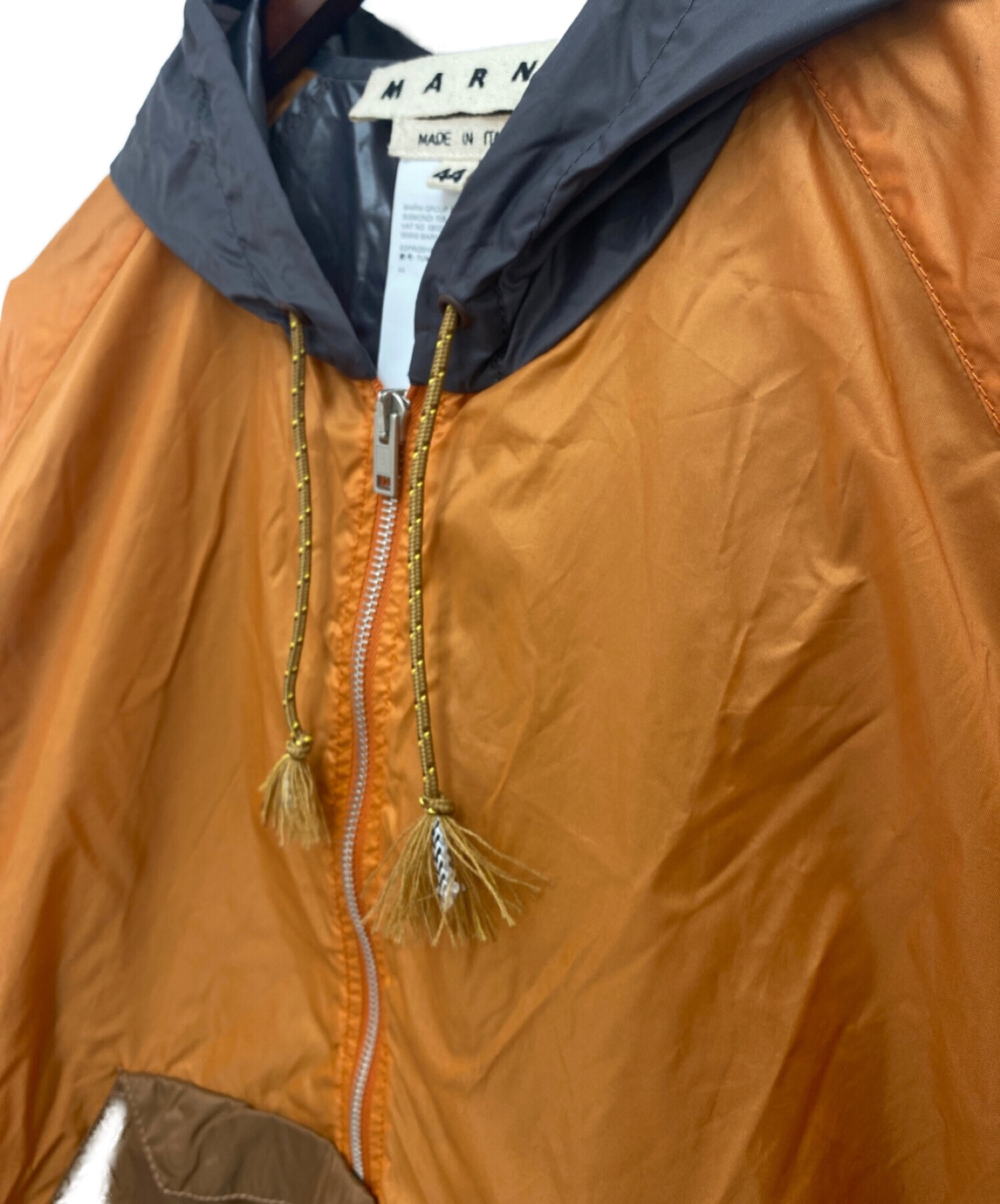 【レア品】【未使用】MARNI ポンチョ　サイズ:38 中古・古着通販】MARNI (マルニ) レインポンチョ オレンジ サイズ:44