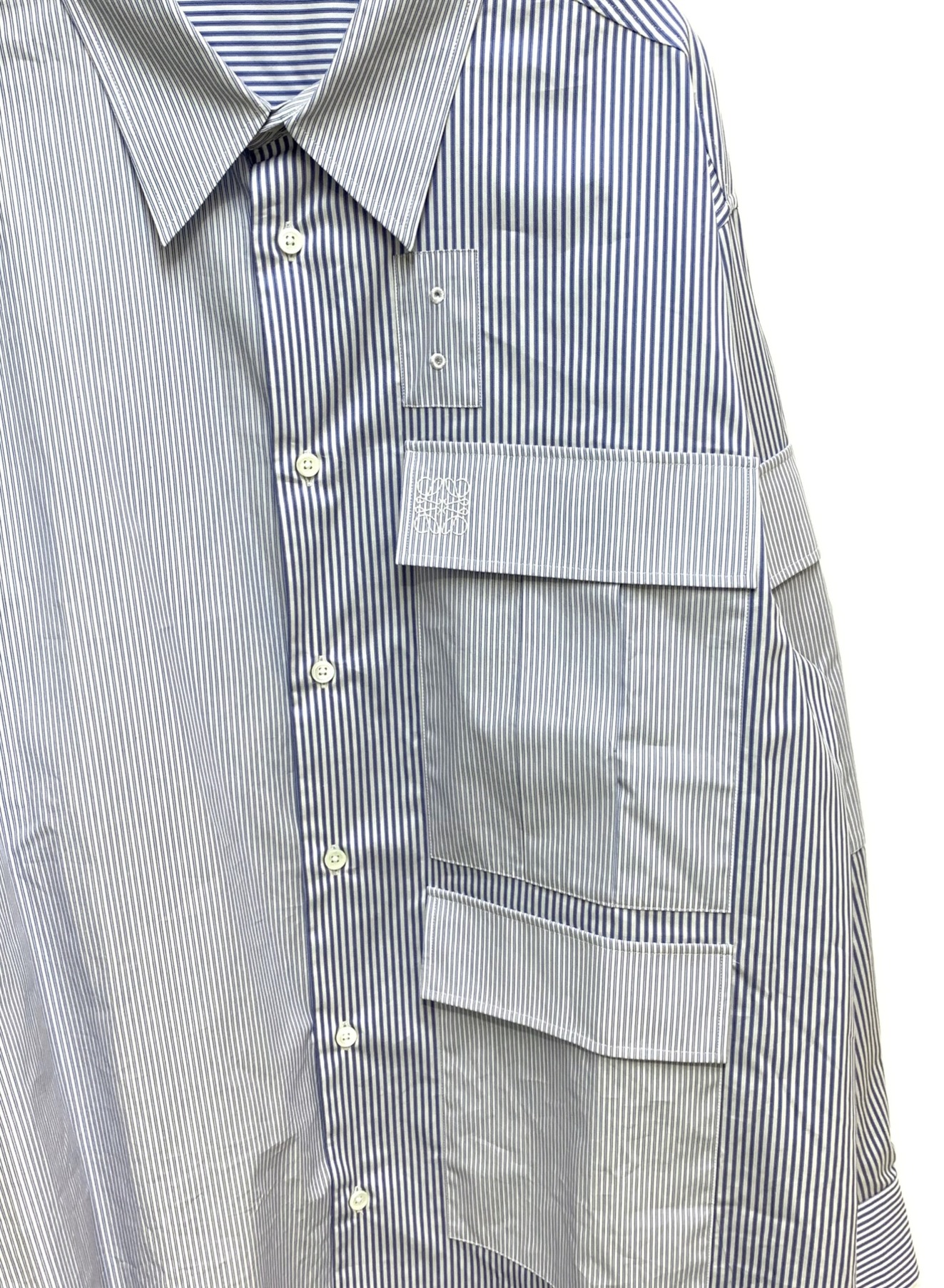 中古・古着通販】LOEWE (ロエベ) マルチポケットストライプシャツ