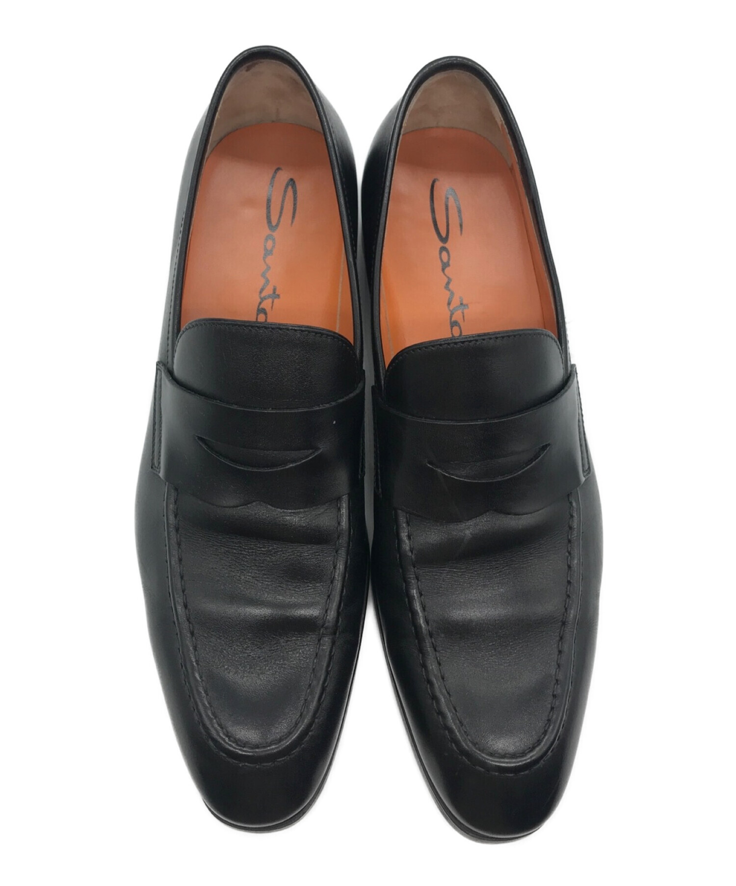 【美品】サントーニ　ローファー 6H 中古・古着通販】Santoni (サントーニ) コインローファー ブラック