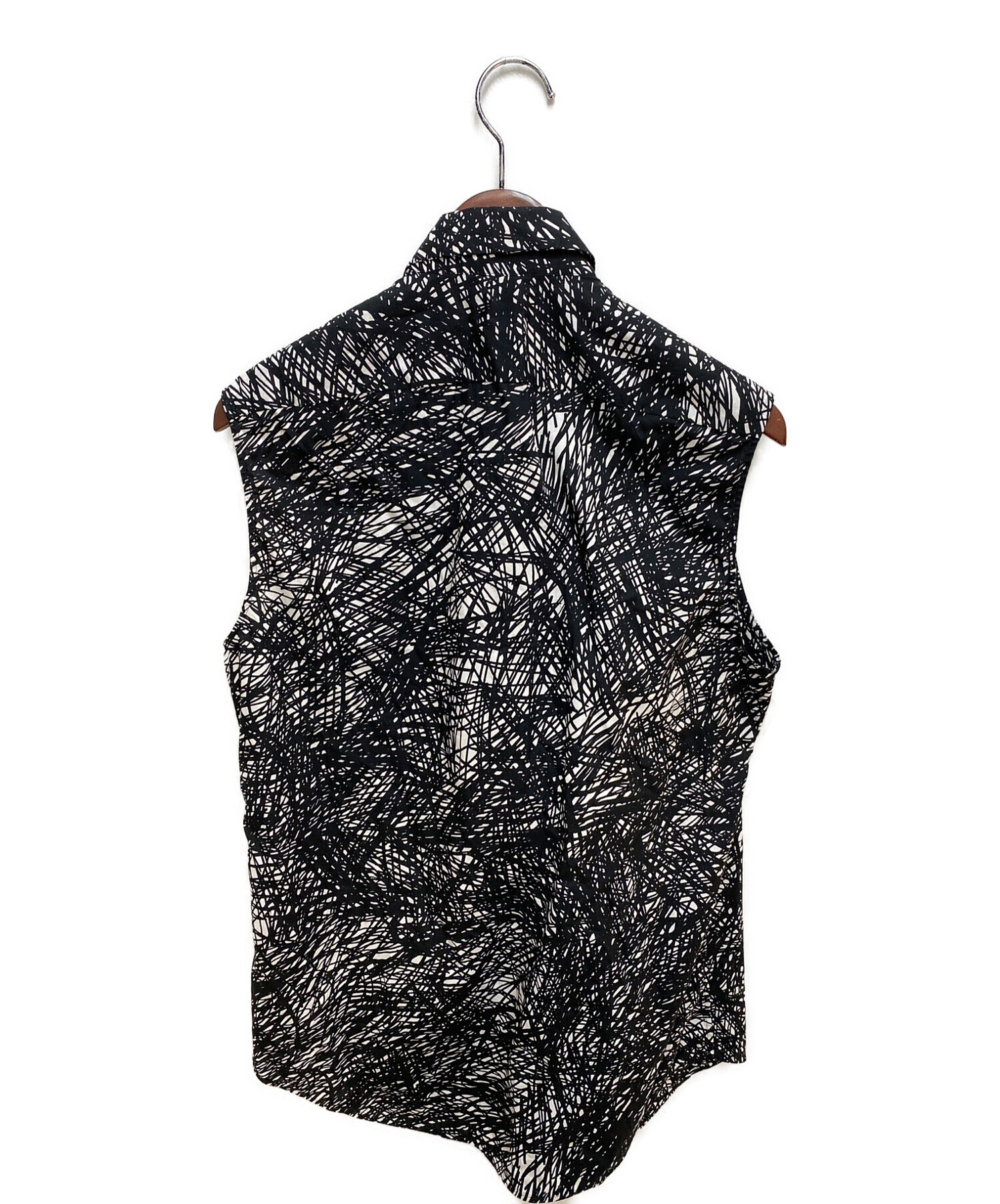 中古・古着通販】BALENCIAGA (バレンシアガ) ノイズ柄ノースリーブ  