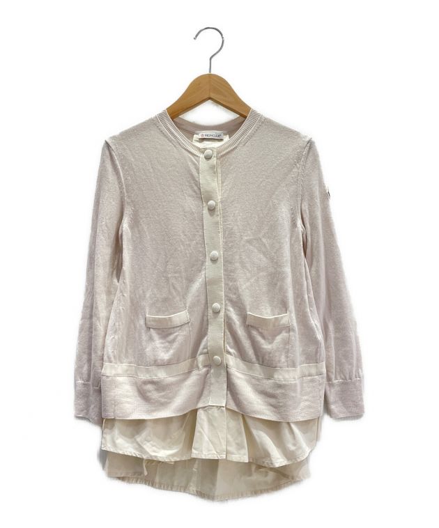 専用商品！ 美品MONCLERベージュ レース装飾 長袖カーディガン サイズL 専用商品！ 美品MONCLERベージュ レース装飾 長袖カーディガン サイズL