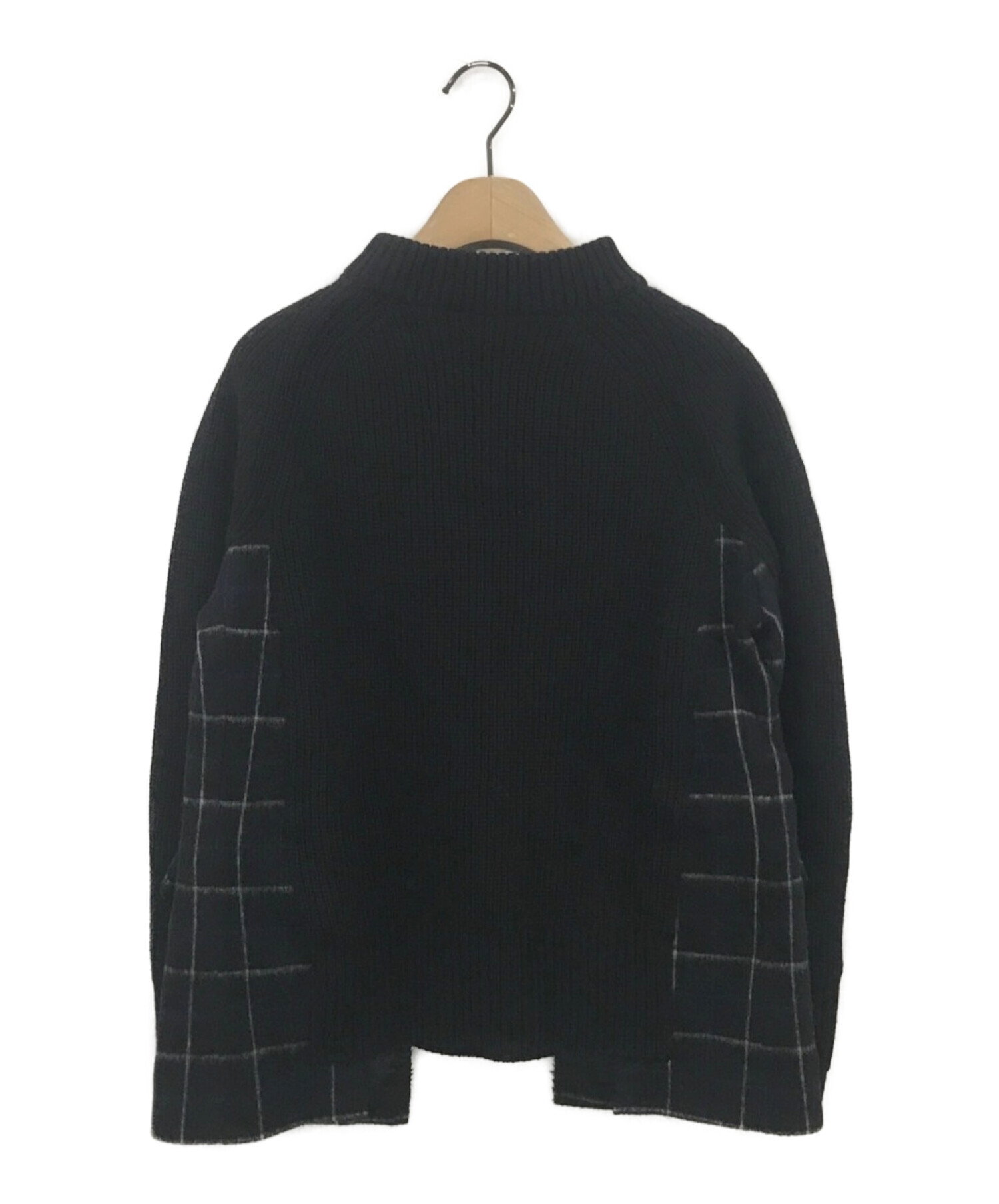 中古・古着通販】sacai (サカイ) ドッキングニット ブラック サイズ:1 