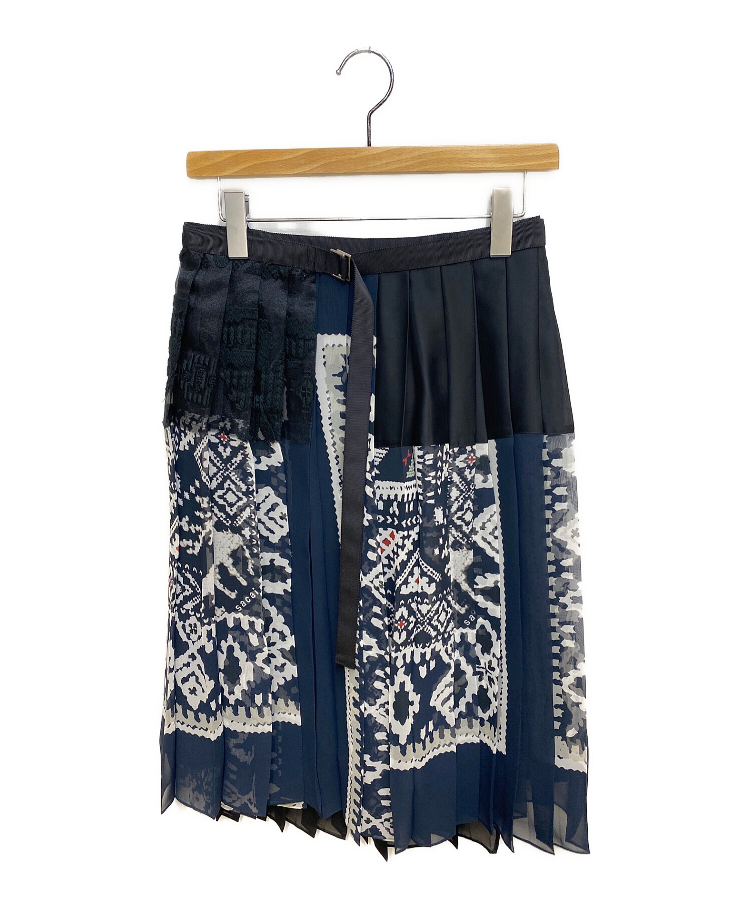 sacai サカイ　ネイビー プリーツスカート 中古・古着通販】sacai (サカイ) プリーツスカート ネイビー サイズ:2
