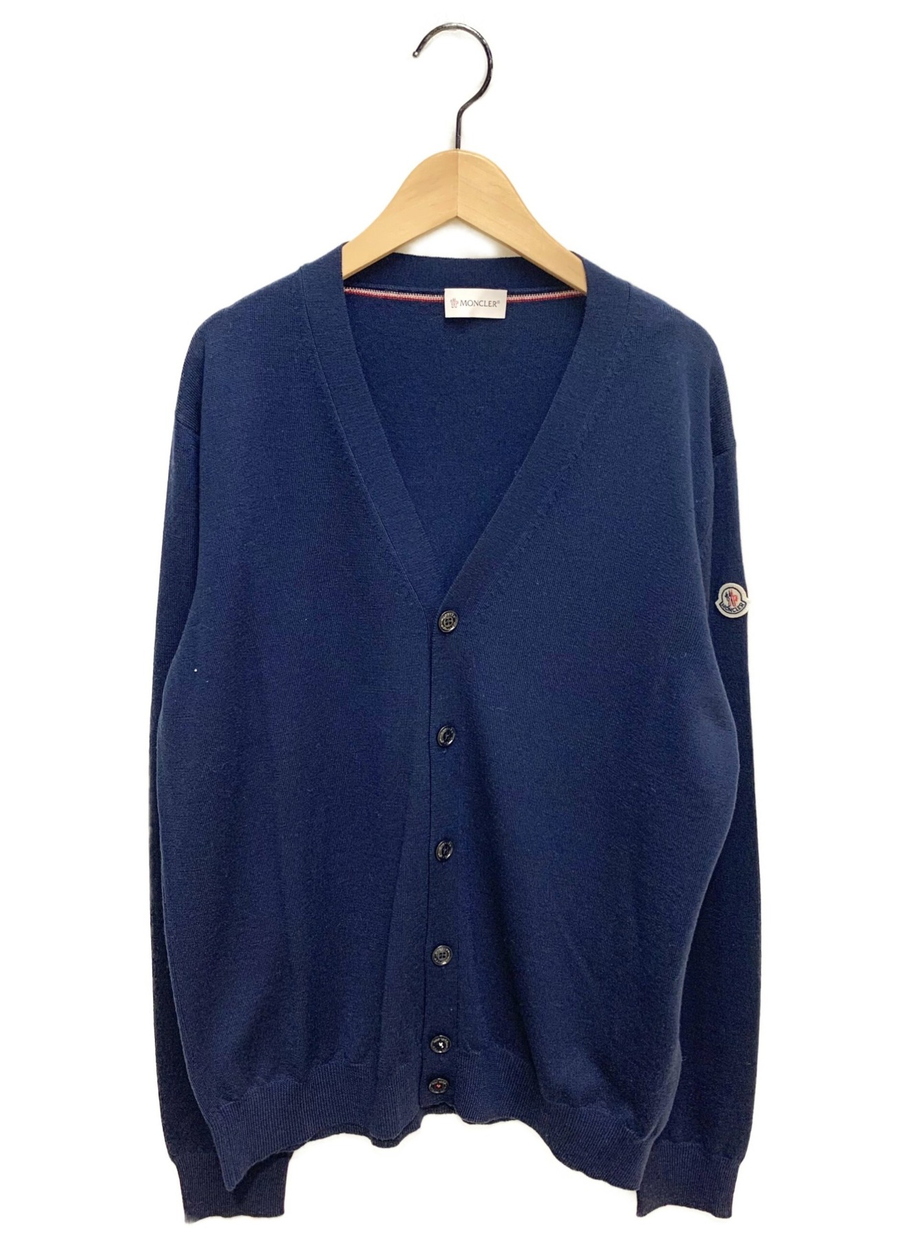 カーディガン シルク モンクレール MONCLER ワッペン付き TRICOT CARDIGAN 2023年製 未使用品△MONCLER MONCLER（モンクレール） トップス