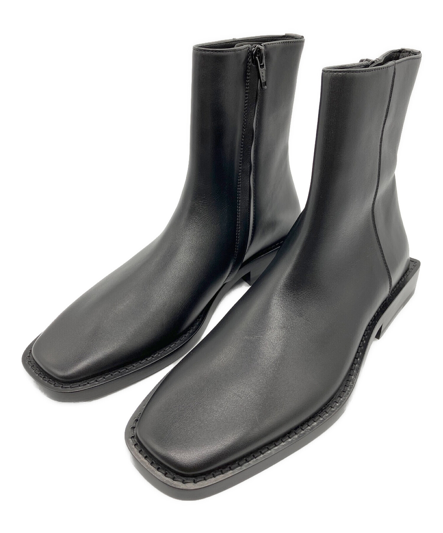 BALENCIAGA ショートブーツ　BBロゴ 中古・古着通販】BALENCIAGA (バレンシアガ) BBロゴスクアエアヒール