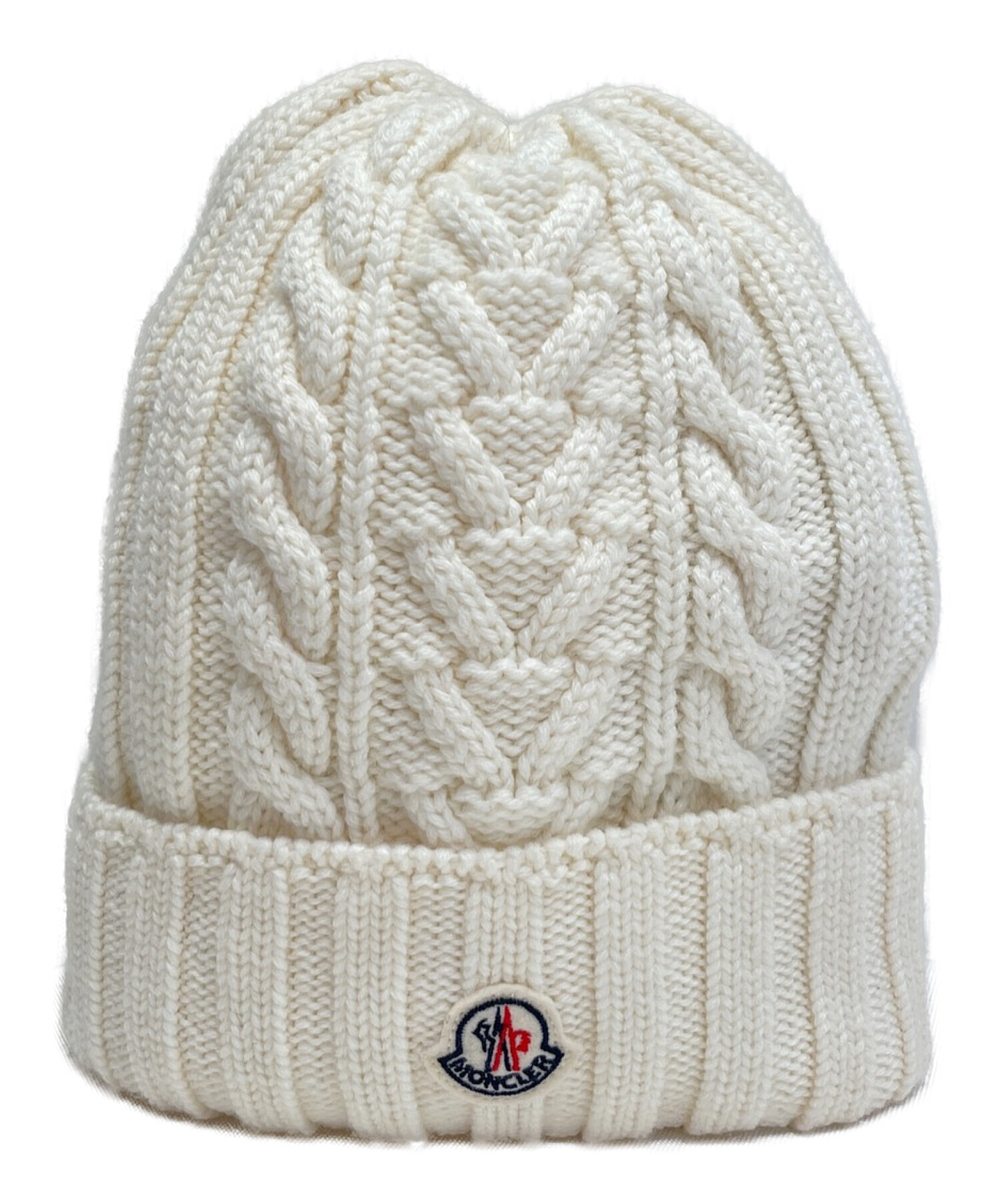 MONCLER ホワイト ニット帽 BERRETTO TRICOT MONCLER モンクレール ニット帽 BERRETTO TRICOT 3B00048 M1241