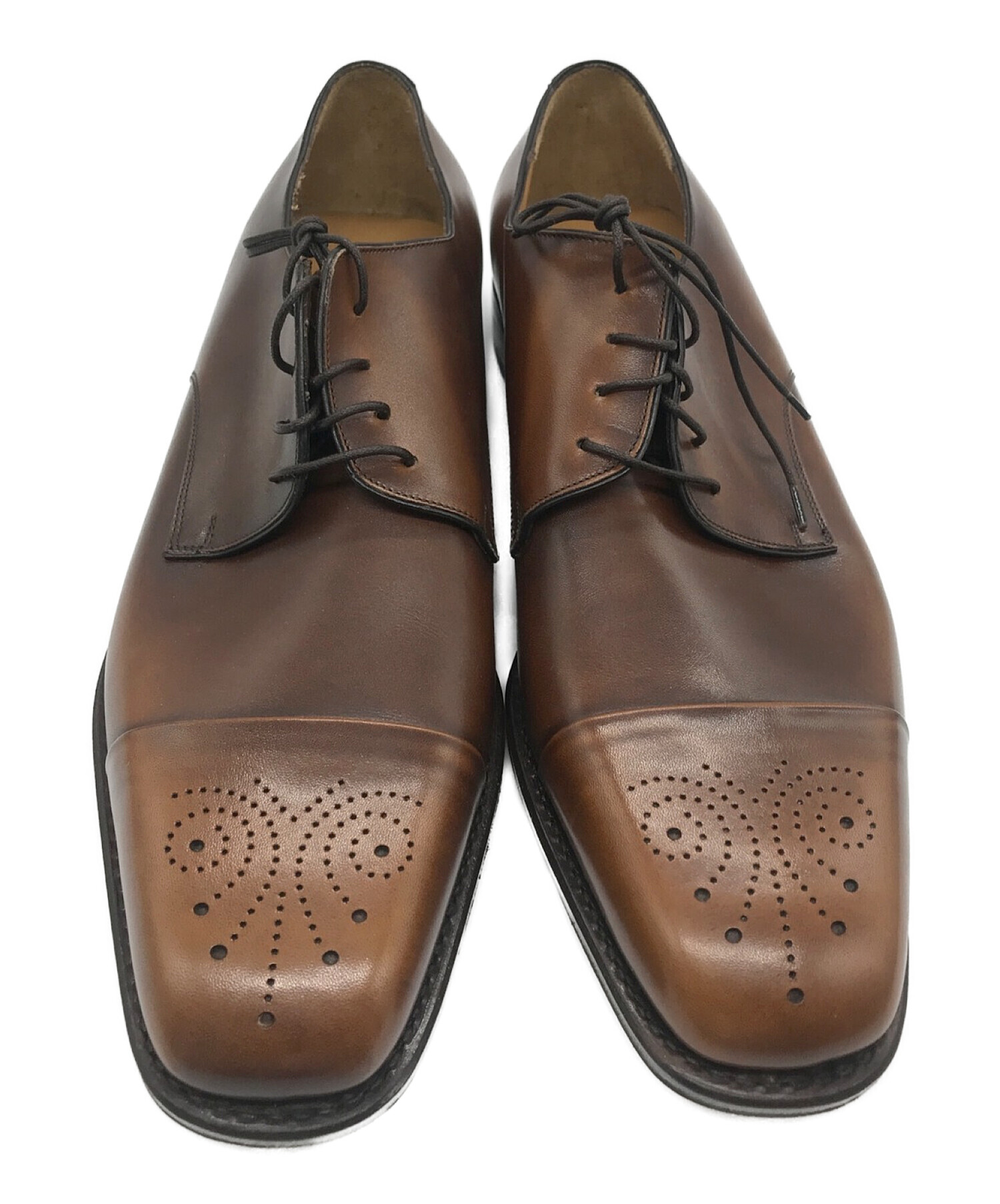 Salvatore Ferragamo ブローグシューズ ブラウン 中古・古着通販】Salvatore Ferragamo (サルヴァトーレ フェラガモ