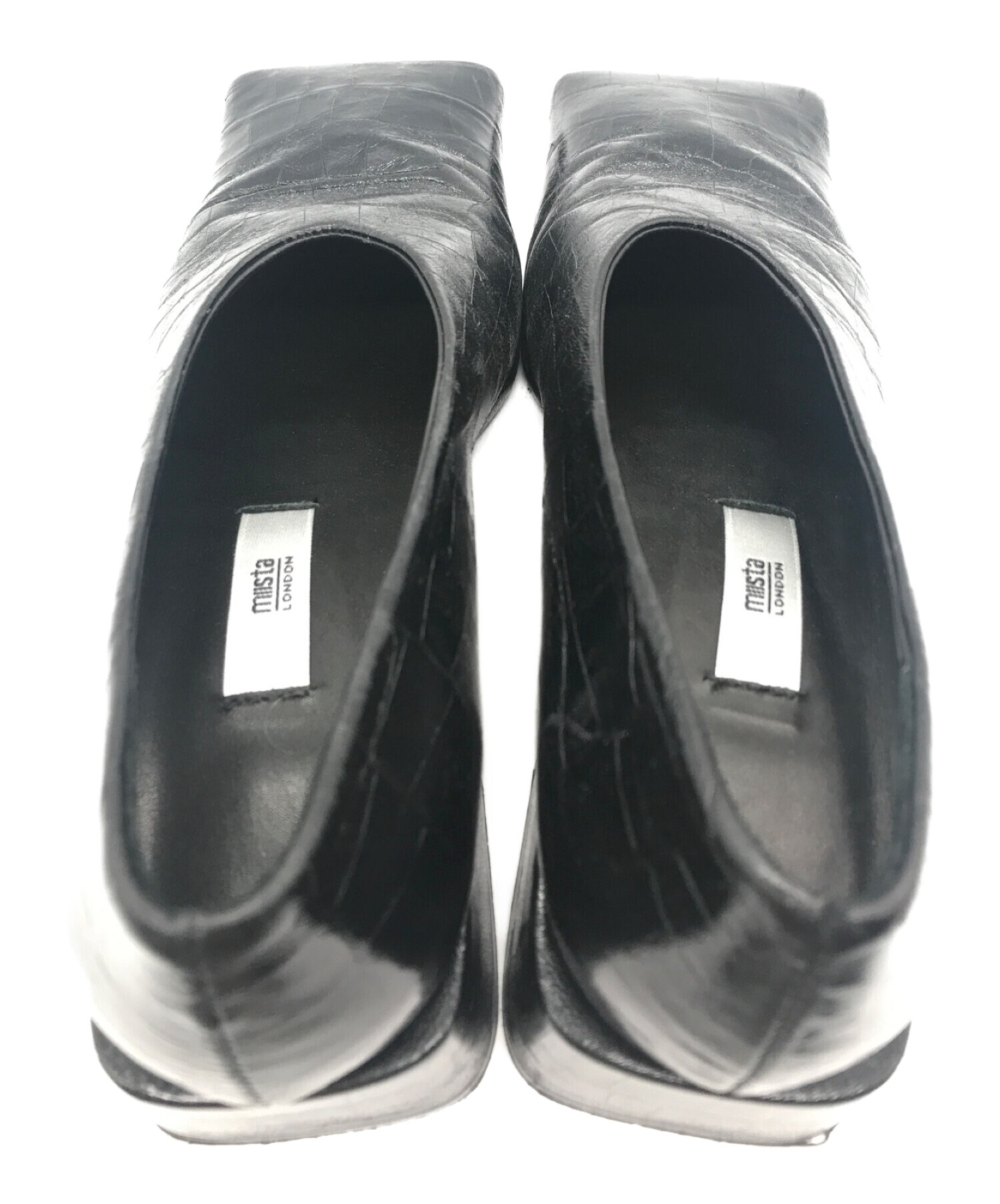 中古・古着通販】miista (ミスタ) スクエアトゥパンプス ブラック