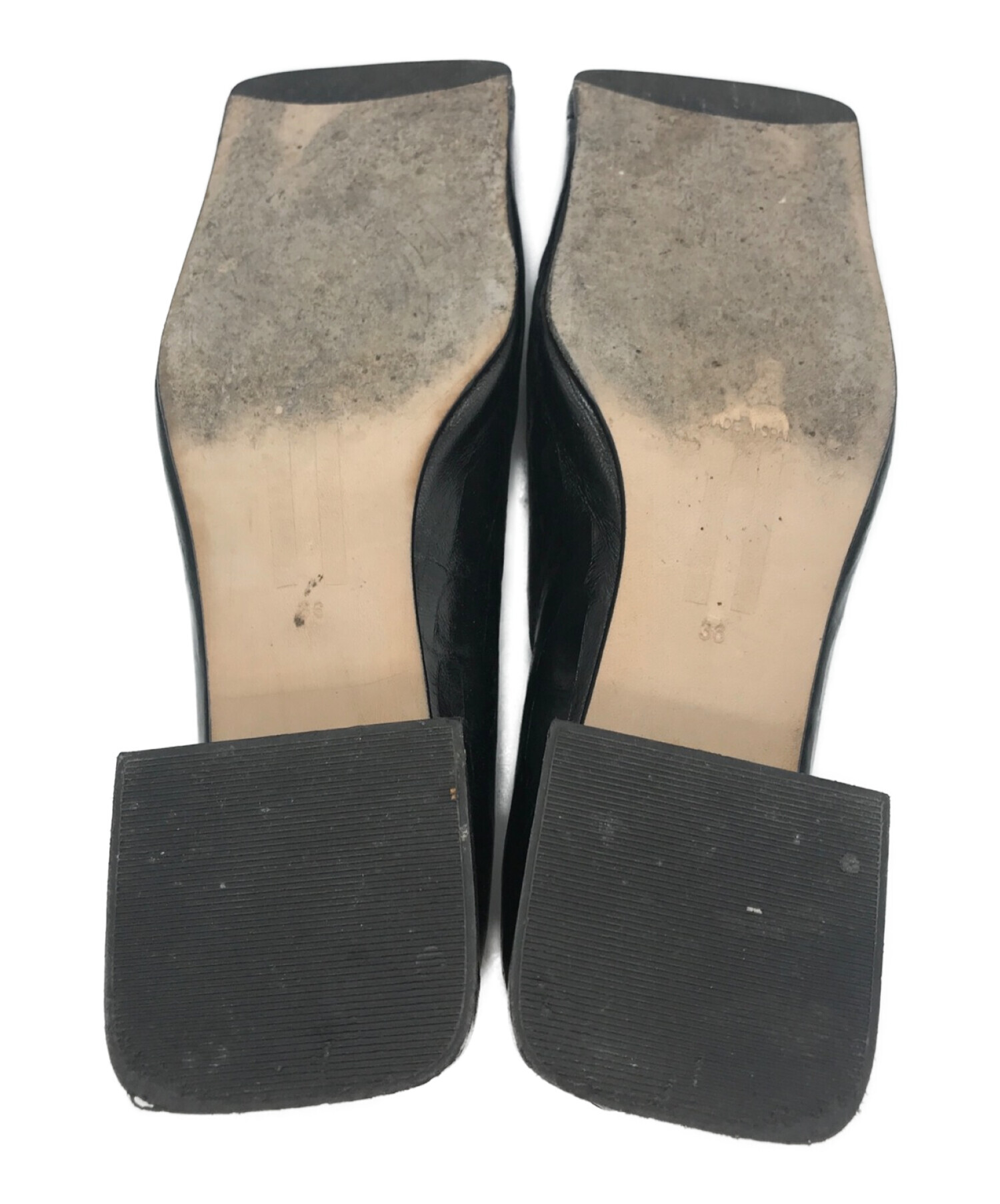 中古・古着通販】miista (ミスタ) スクエアトゥパンプス ブラック