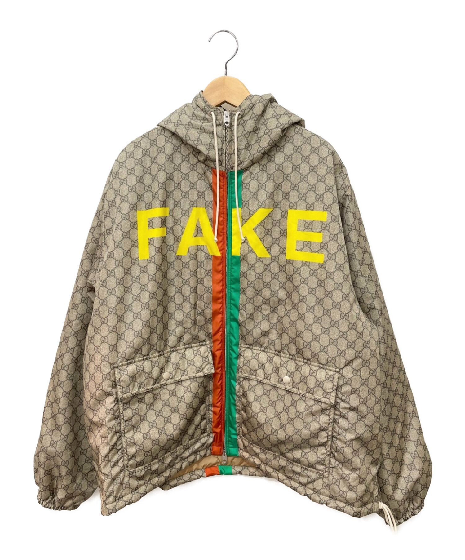 中古・古着通販】GUCCI (グッチ) Fake/Not Print GG Nylon Jacket  