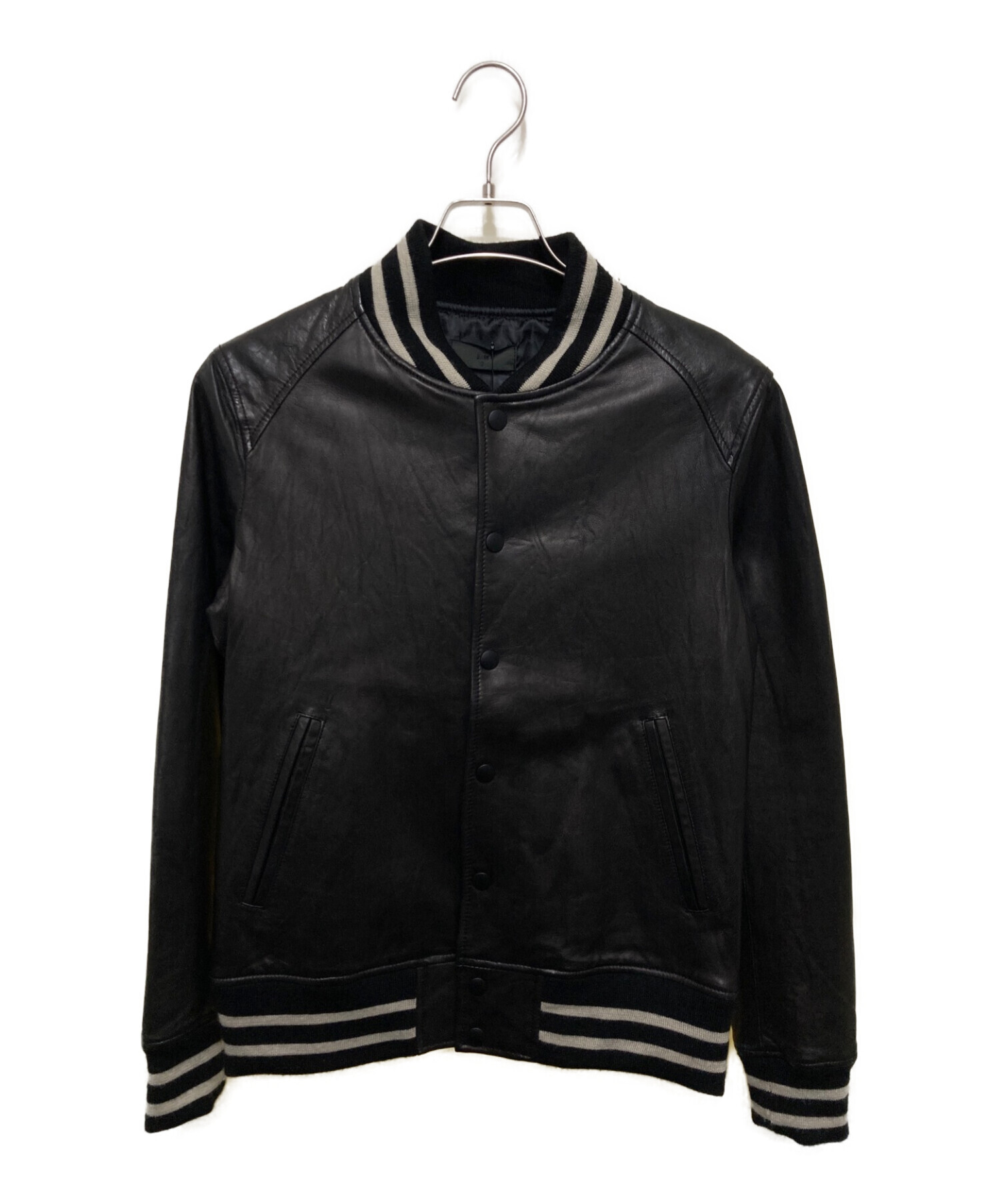中古・古着通販】HARE (ハレ) ラムレザースタジャン ブラック サイズ:S 