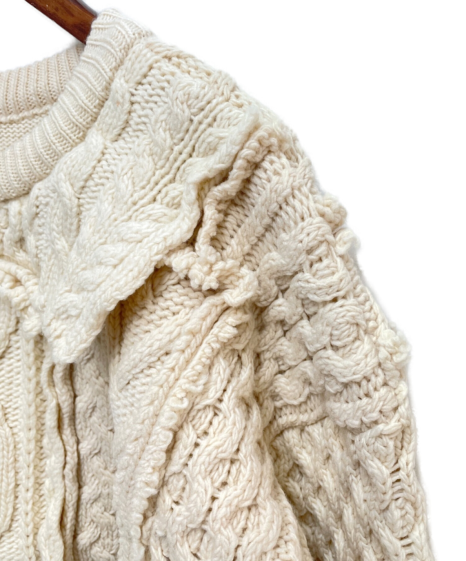中古・古着通販】stein (シュタイン) OVERSIZED INTERLACED CABLE KNIT 