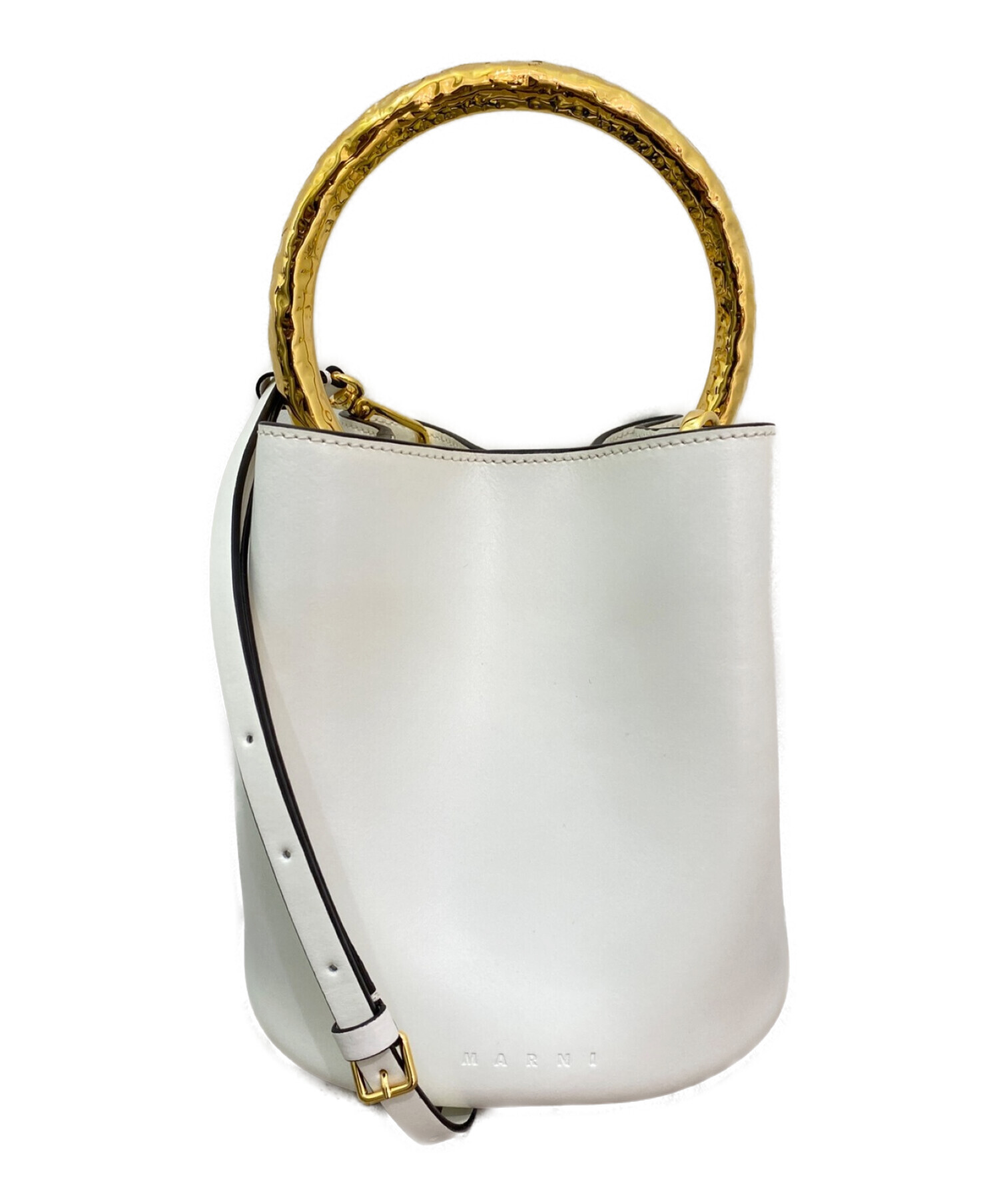 MARNI パニエバッグ（購入袋付き） 中古・古着通販】MARNI (マルニ) 2WAYパニエバッグ ホワイト