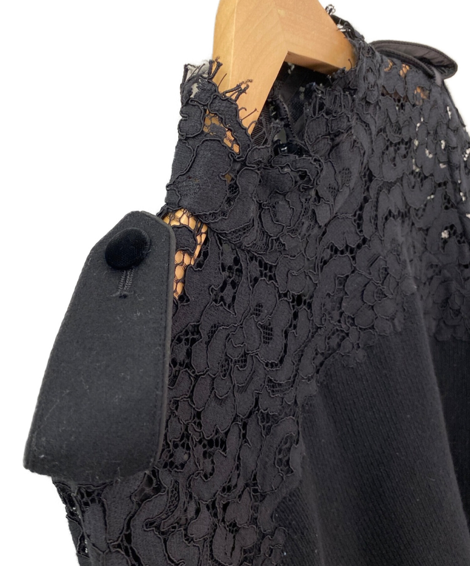 中古・古着通販】sacai (サカイ) ニットドッキングハイネックレース  