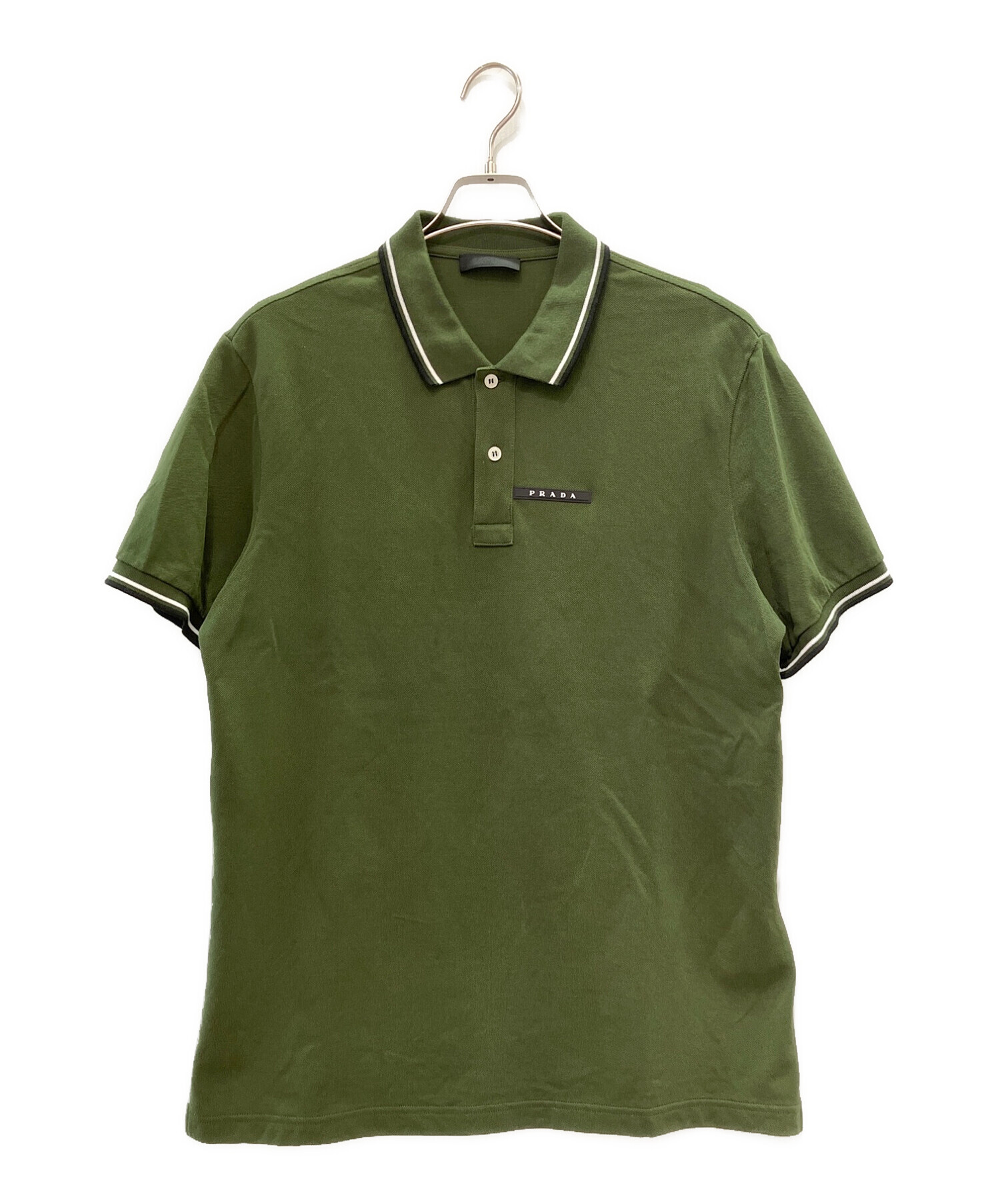 中古・古着通販】PRADA (プラダ) ポロシャツ グリーン サイズ:XXL