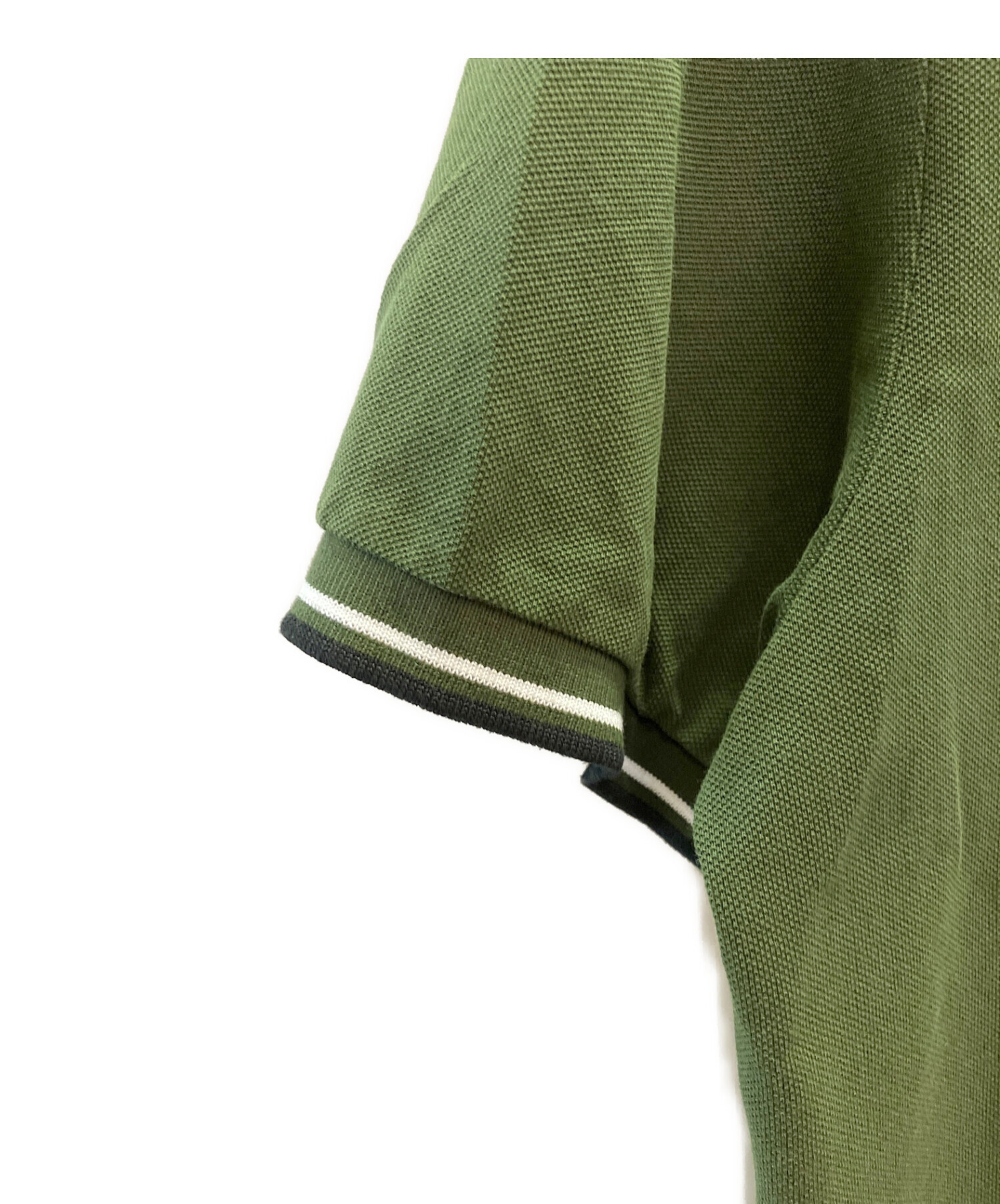 PRADA ダークグリーン ポロシャツ PRADA（プラダ）ポロシャツ 緑 サイズ:50(XL位) メンズ/2200499259028