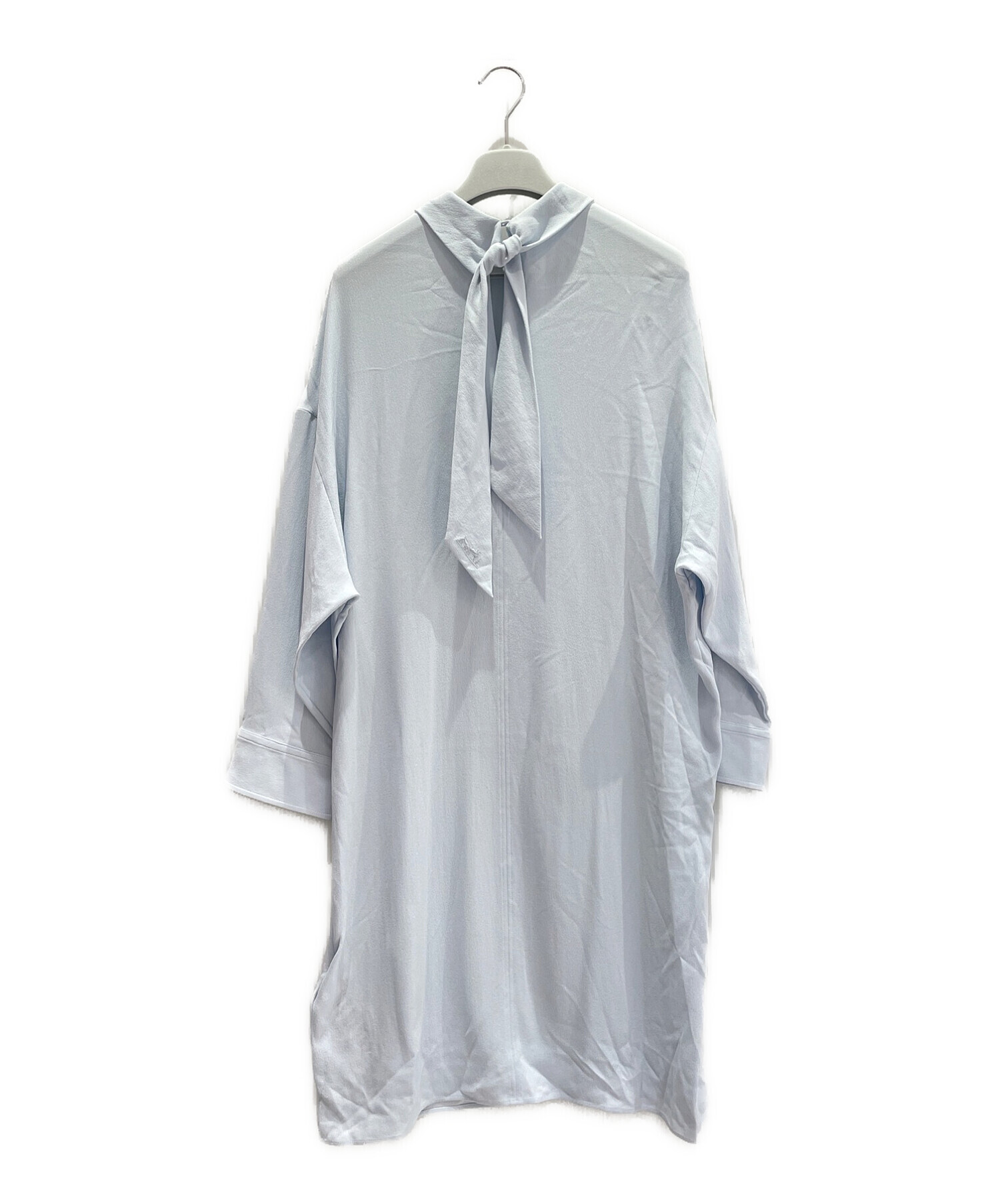 中古・古着通販】HERMES (エルメス) シルクボウタイワンピース ライト