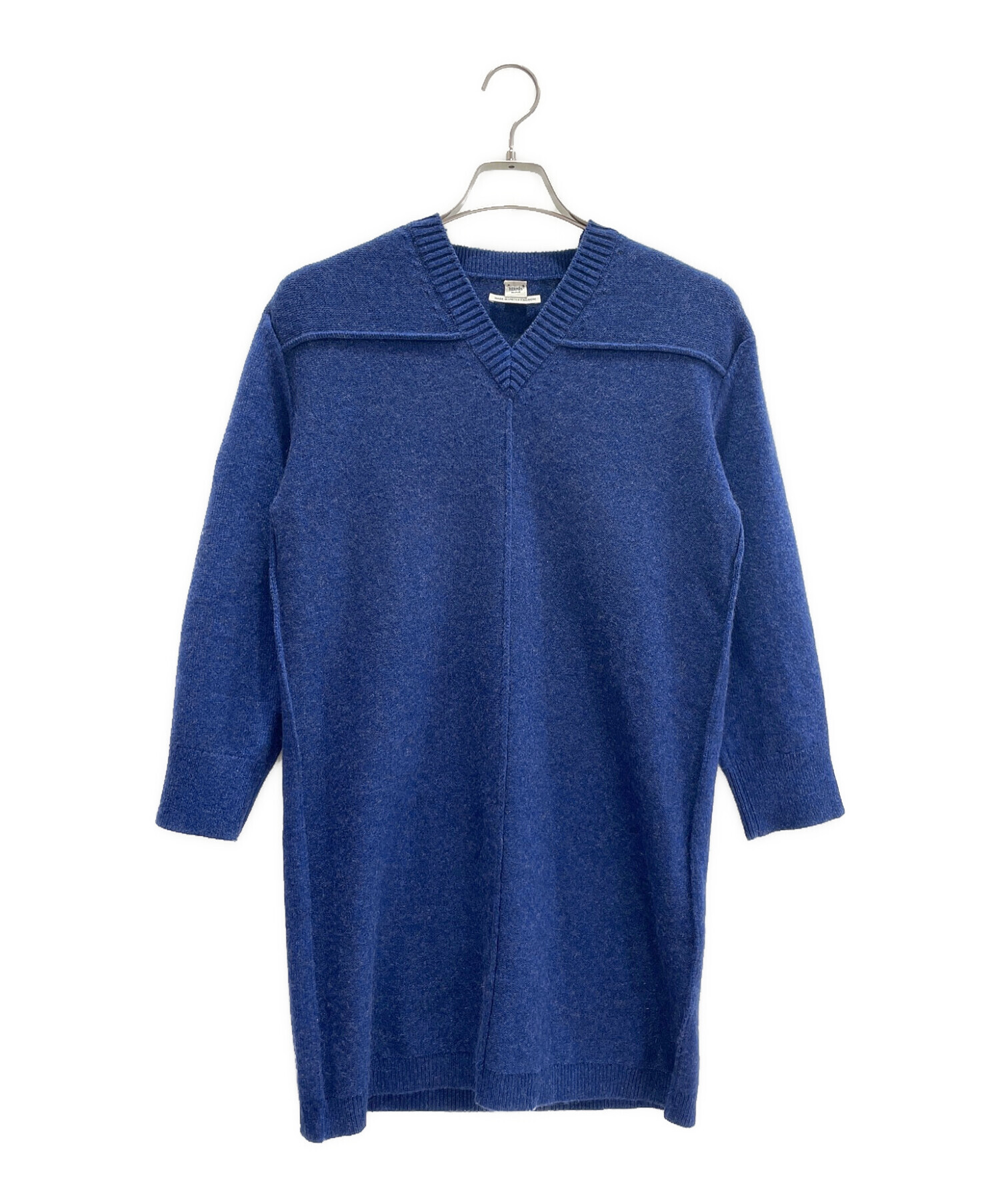 中古・古着通販】HERMES (エルメス) カシミヤニットワンピース ブルー