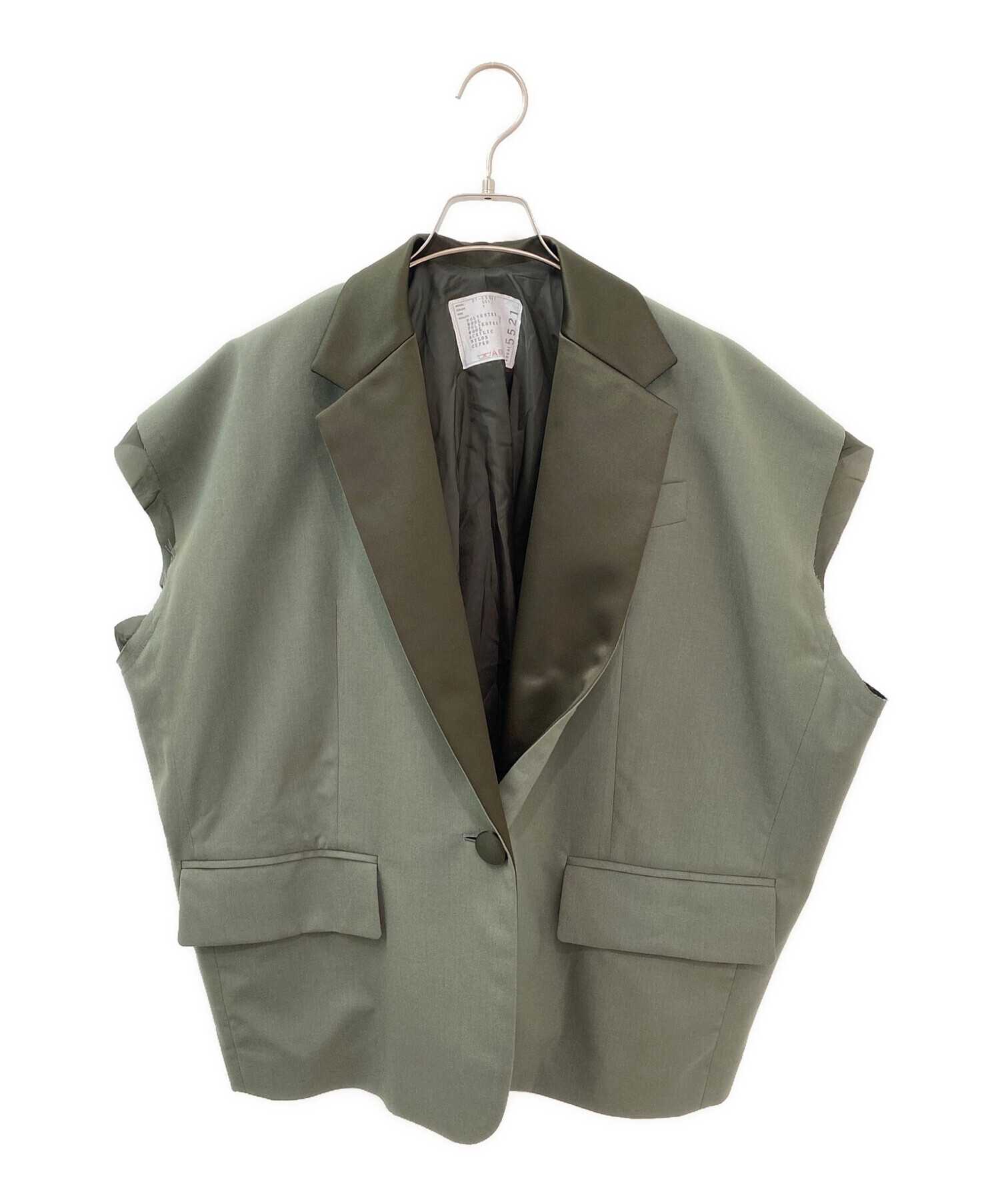 中古・古着通販】sacai (サカイ) Suiting Jacket オリーブ サイズ:1 