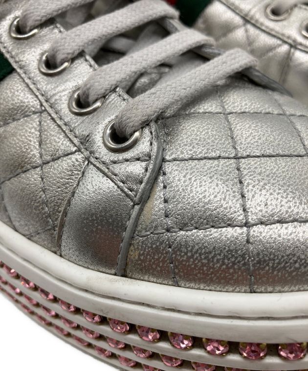 gucci エンブロイダリークリスタル　スニーカー　新品 gucci エンブロイダリークリスタル スニーカー 新品