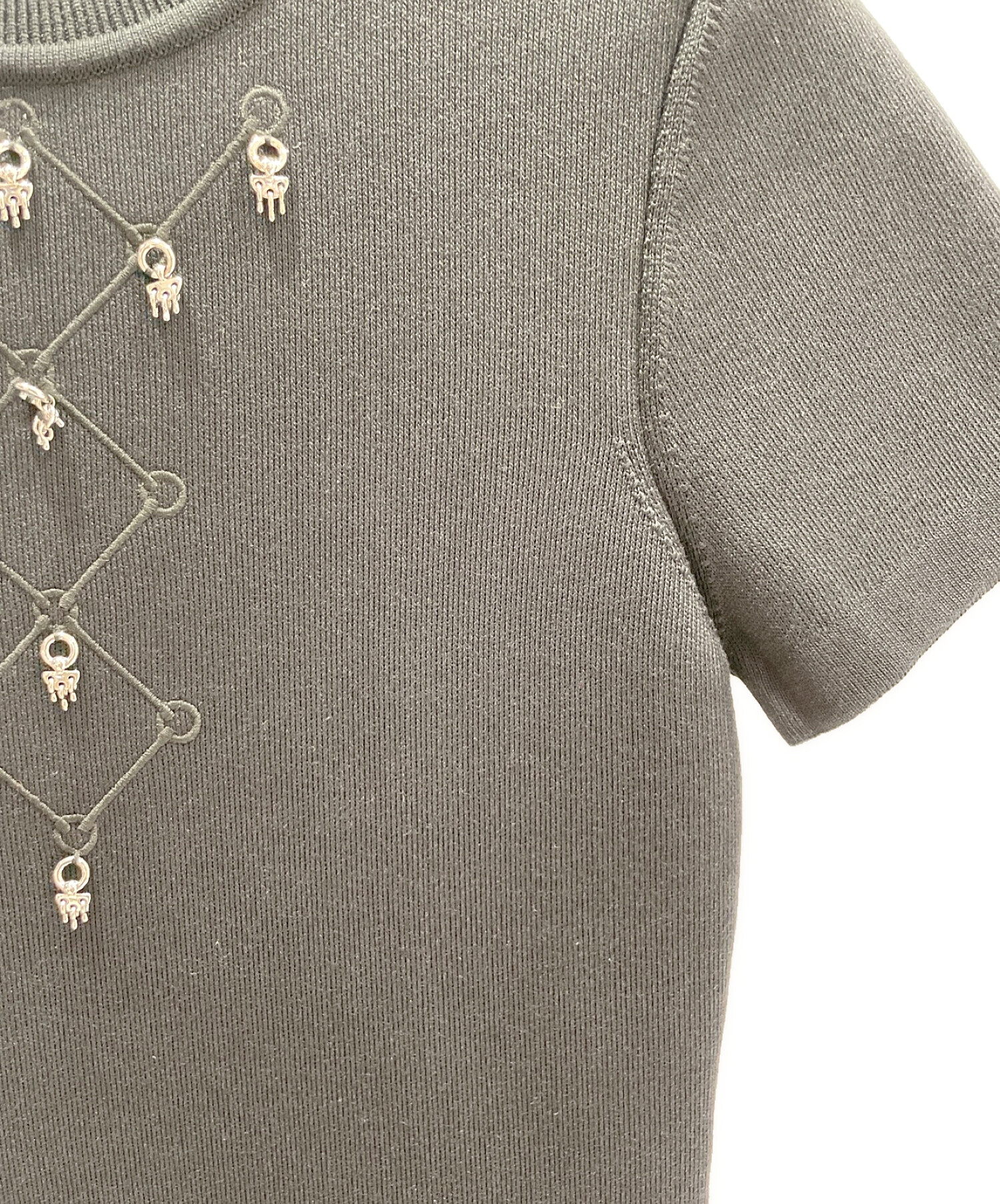 エルメス ニットワンピース 中古・古着通販】HERMES (エルメス) ニットワンピース ブラック サイズ