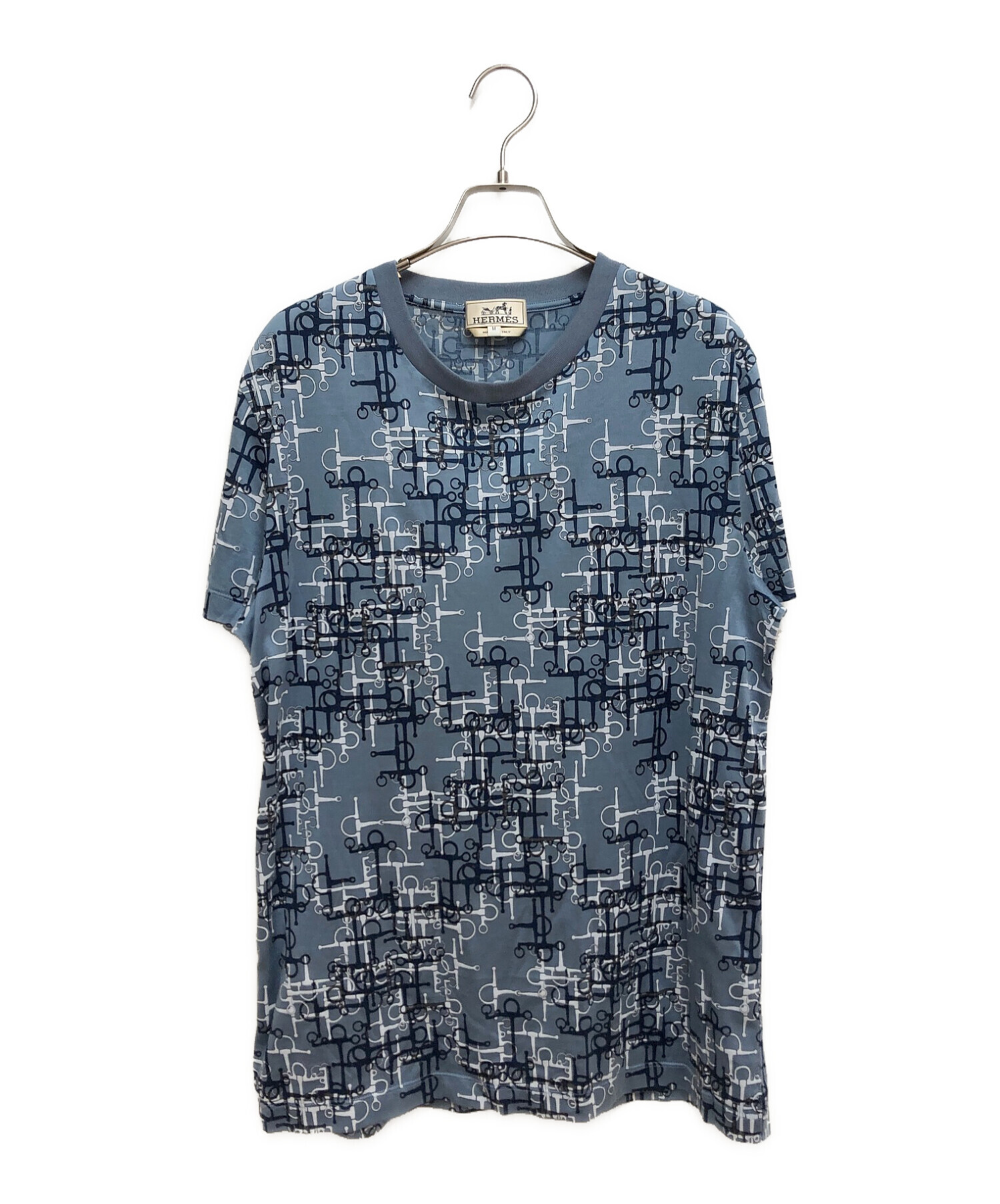 中古・古着通販】HERMES (エルメス) ホースビットTシャツ ブルー 