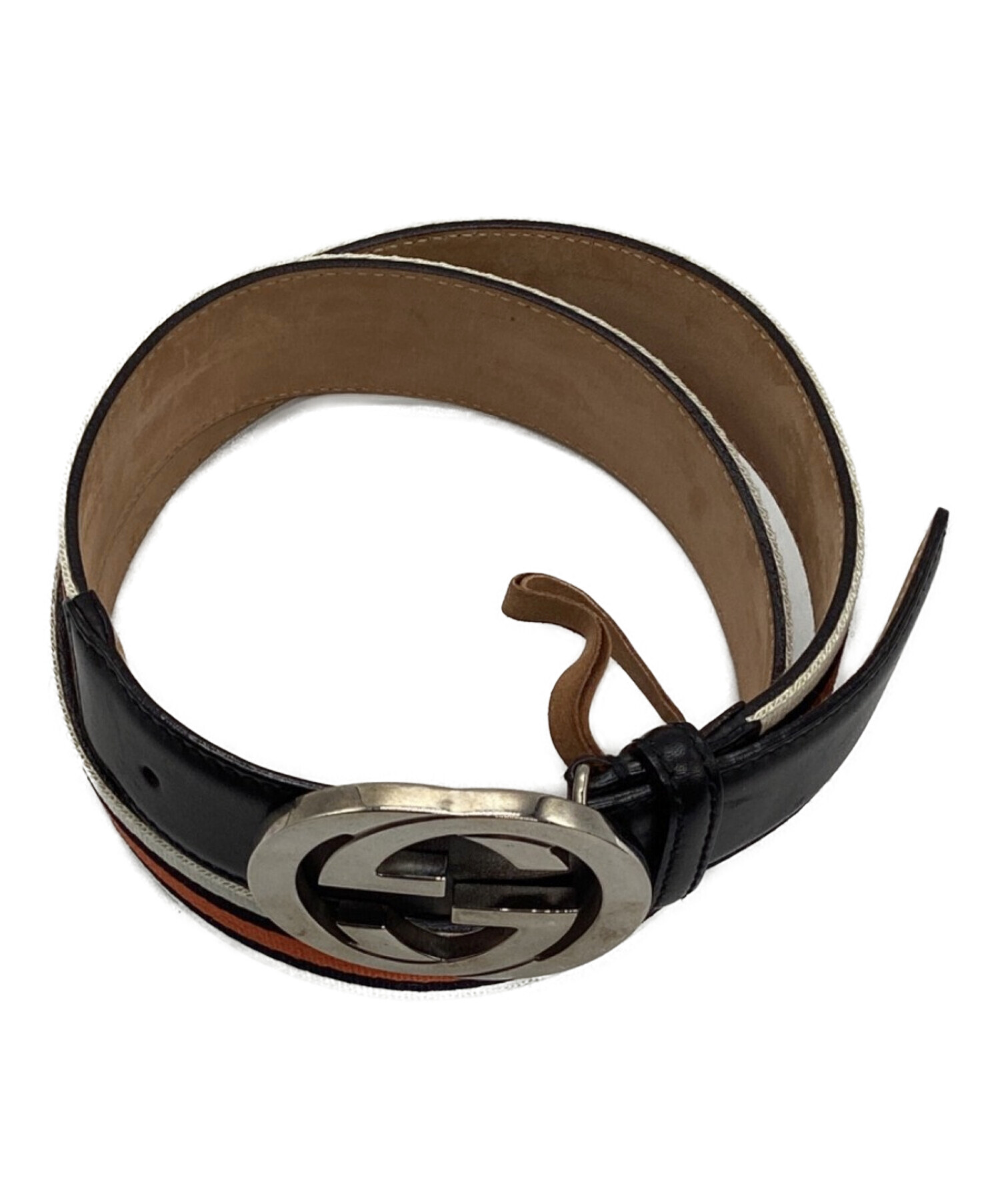 中古・古着通販】GUCCI (グッチ) インターロッキングGベルト ホワイト