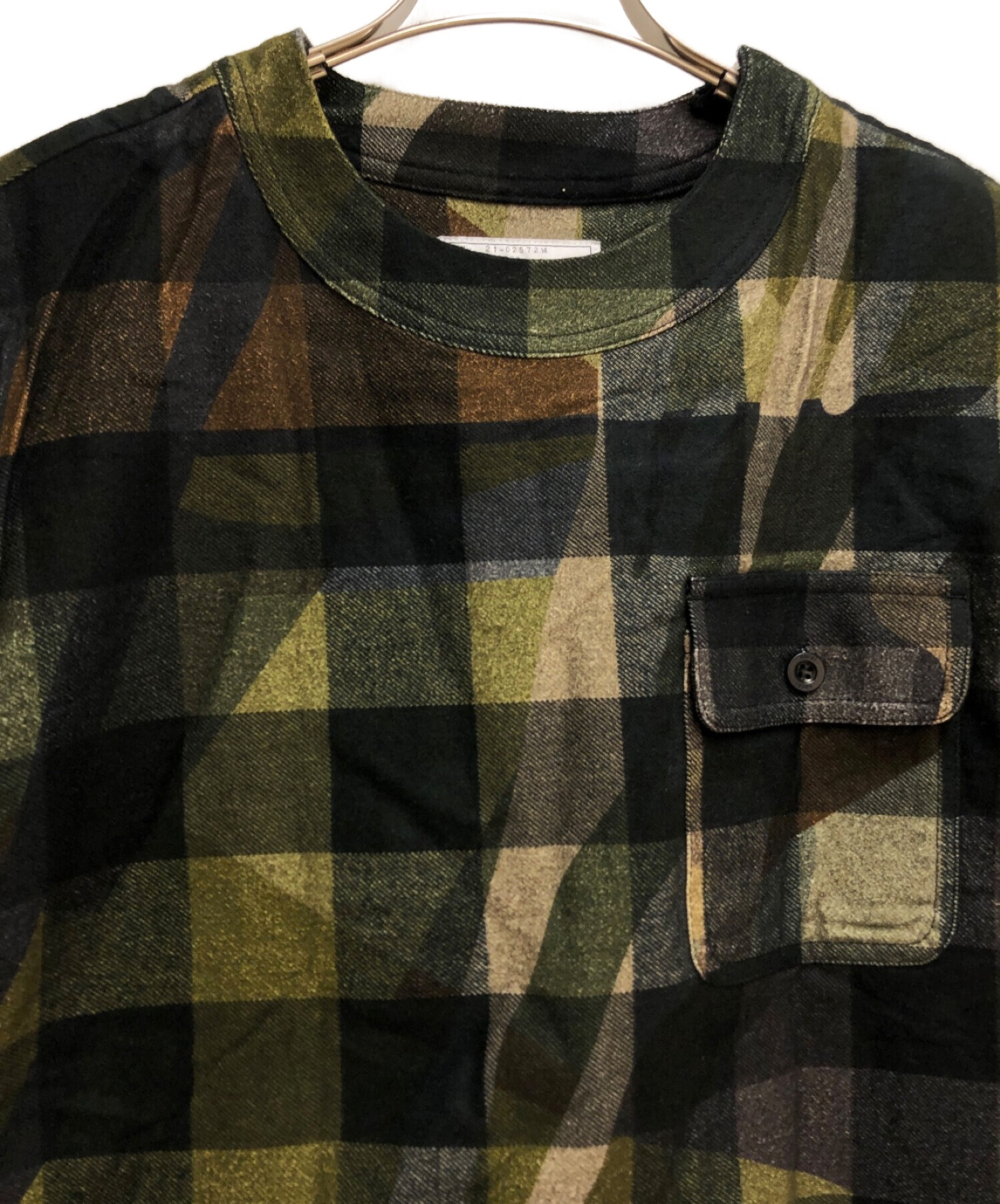 中古・古着通販】sacai (サカイ) Plaid Pullover オリーブ サイズ:2 
