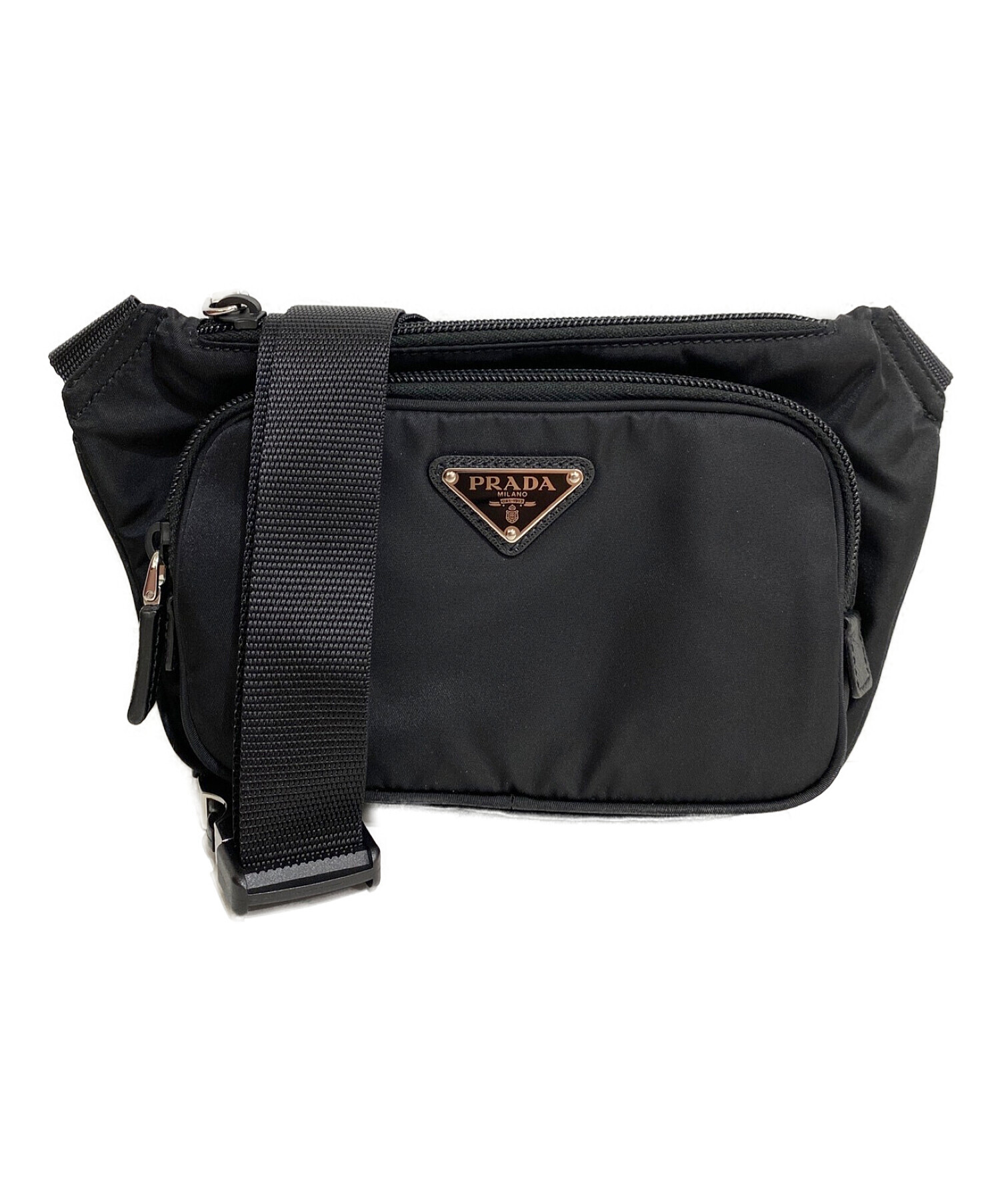 中古・古着通販】PRADA (プラダ) Re Nylonベルトバッグ ブラック
