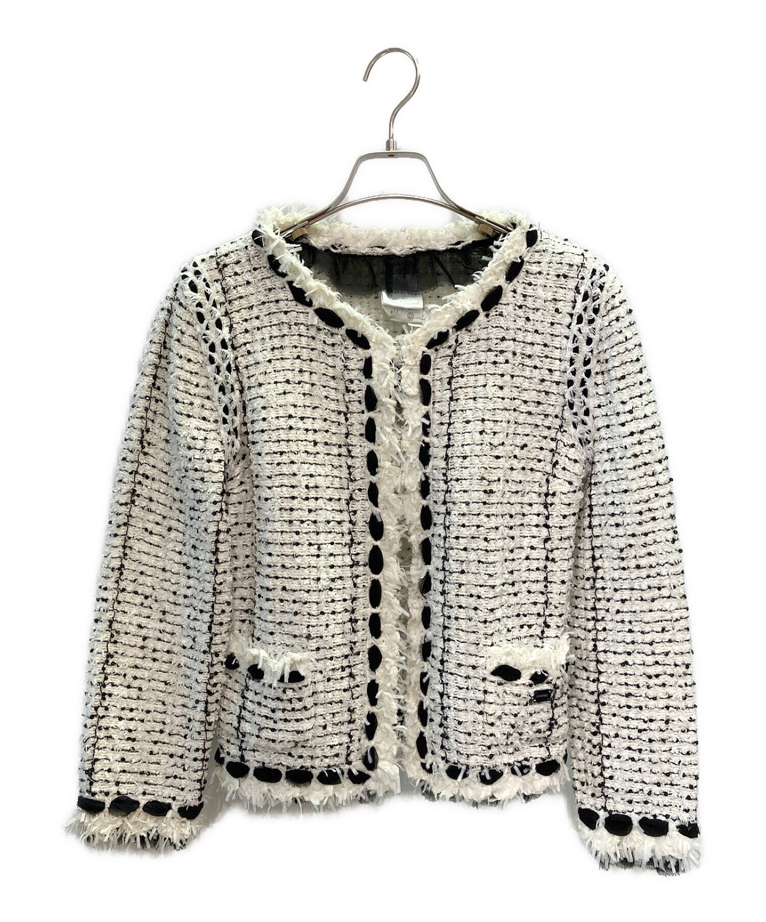 中古・古着通販】CHANEL (シャネル) ツイード スパンコール シフォン