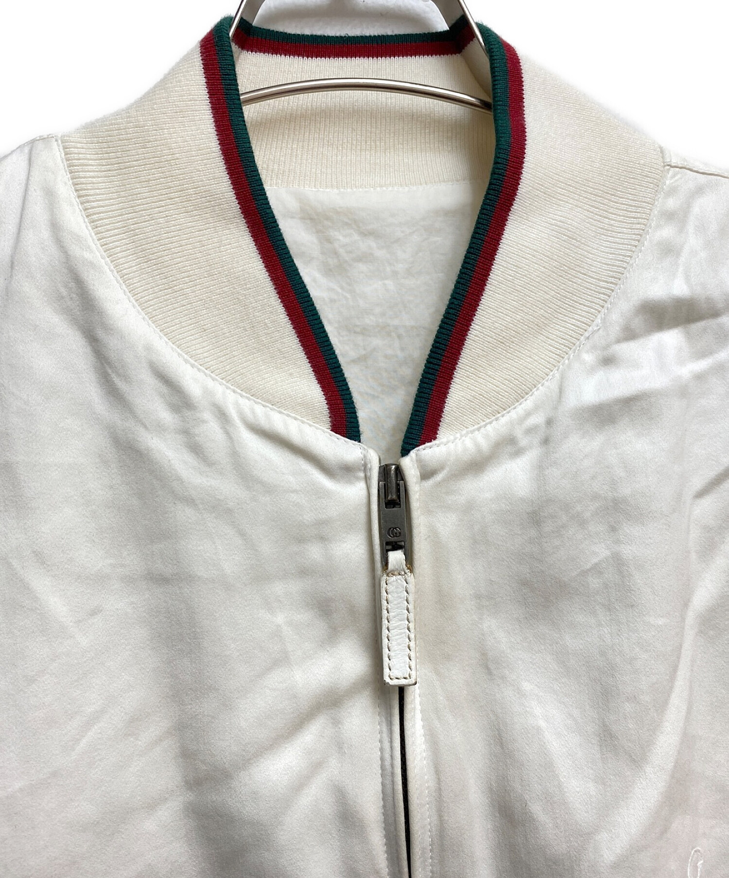 中古・古着通販】GUCCI (グッチ) シェリーラインブルゾン ホワイト