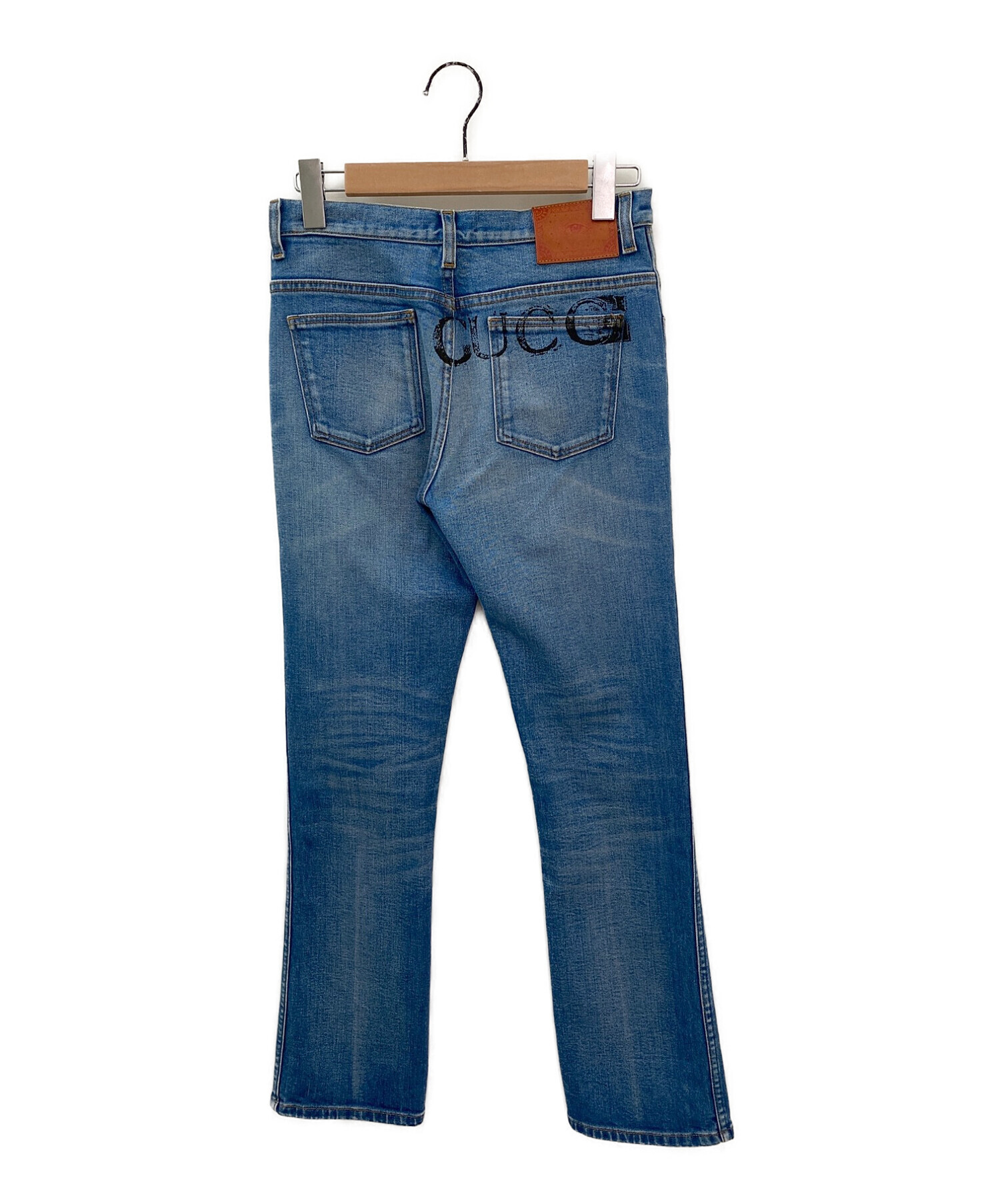 GUCCI グッチ　ロゴパッチ デニムパンツ インディゴ　フレアパンツ 楽天市場】GUCCI(グッチ) サイズ:36 24SS バギーデニムパンツ