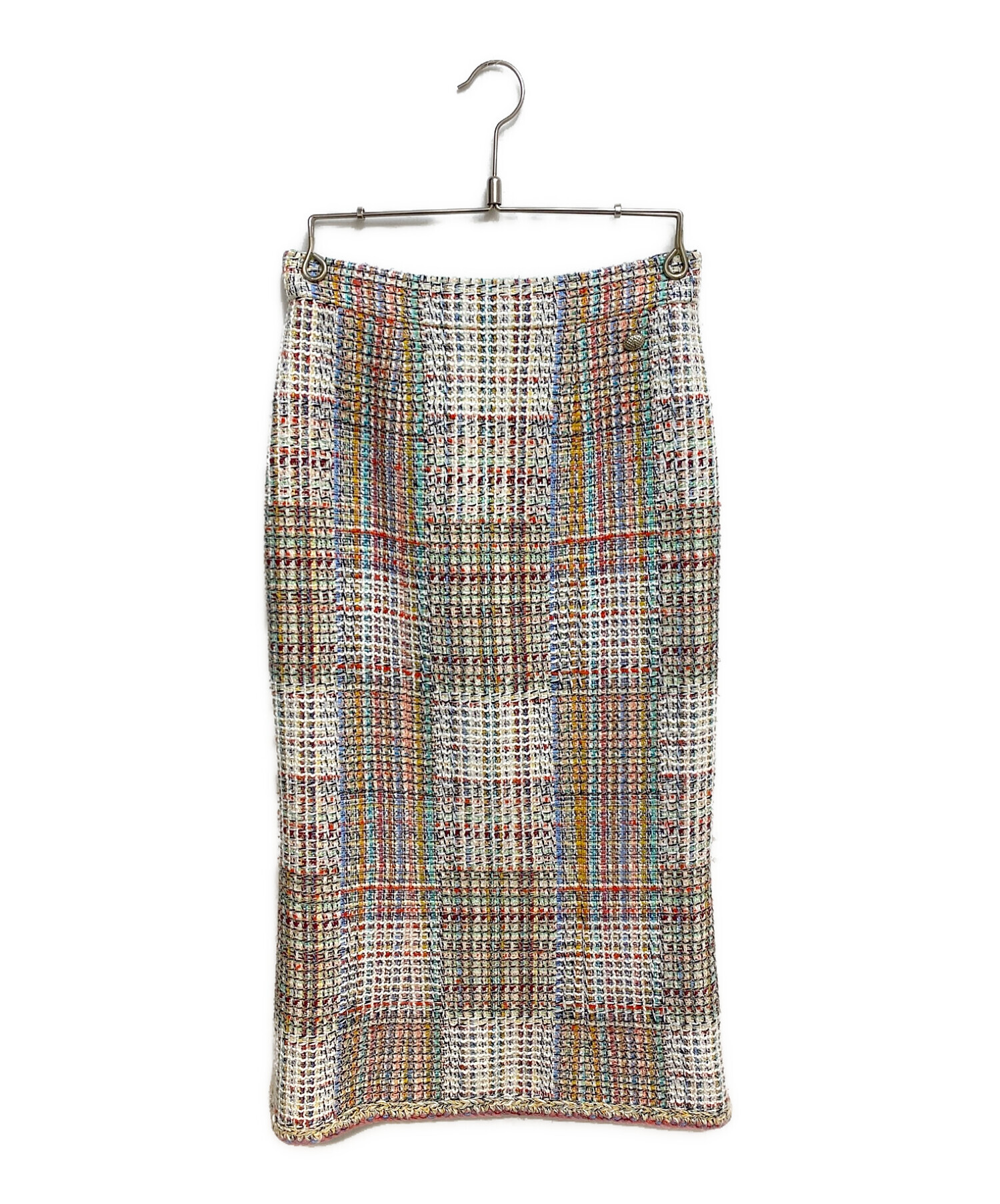 CHANEL ツイード　セットアップ　ボウタイ　ダブル　プリーツ　スカート　36 3090040794448360_01_3493.jpeg