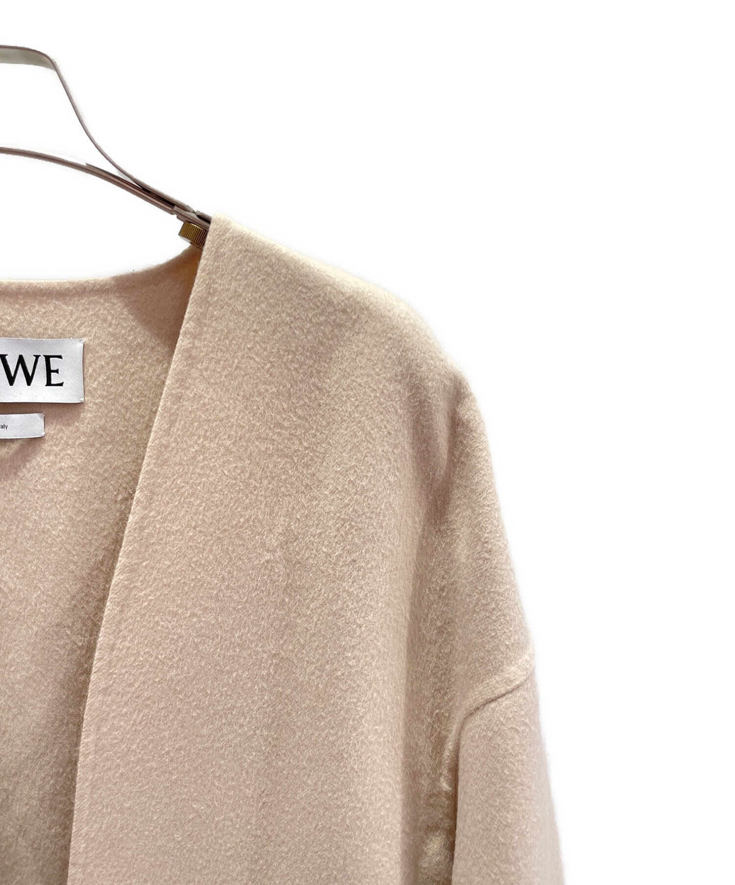 中古・古着通販】LOEWE (ロエベ) ウールカシミヤロングコート ベージュ 