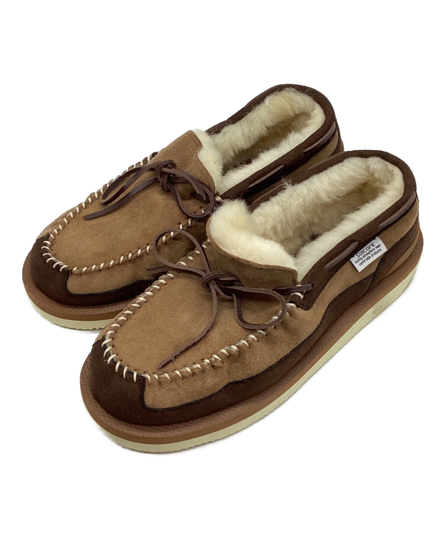 新品 定価27500円スイコック SUICOKE ムートンモカシン　ブラウン 楽天市場】SUICOKE スイコック ムートン モカシンシューズ OG-199M2ab