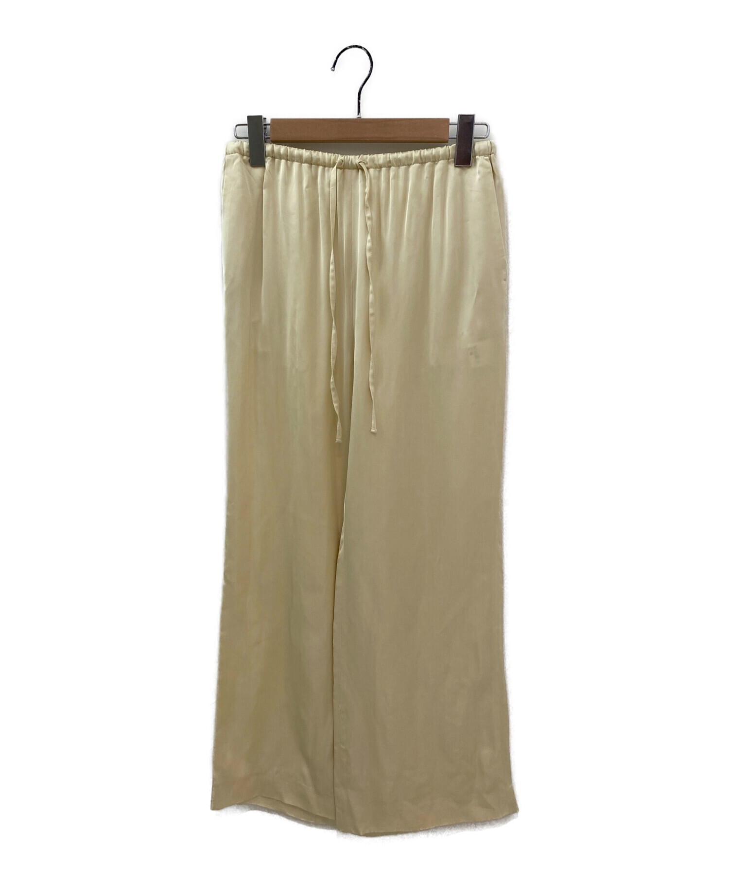 中古・古着通販】CHAOS (カオス) サテンフレアパンツ ライトイエロー  