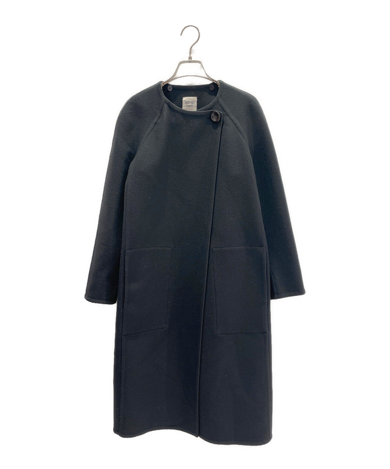 エルメス カシミアコート ケープ付 まさに冬カジュアルの理想形