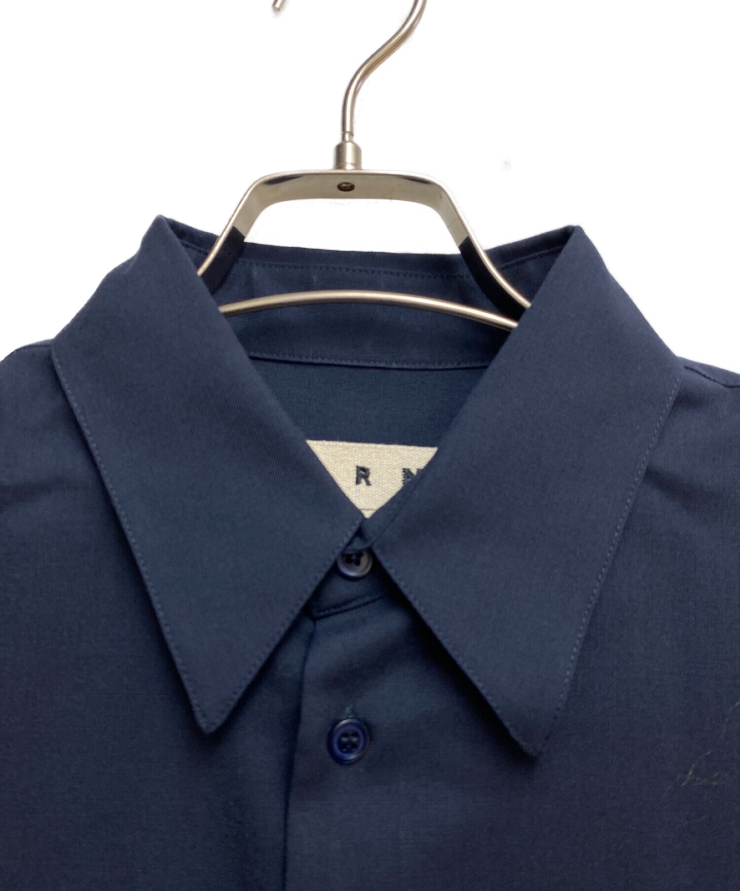 中古・古着通販】MARNI (マルニ) トロピカルウールシャツ ネイビー