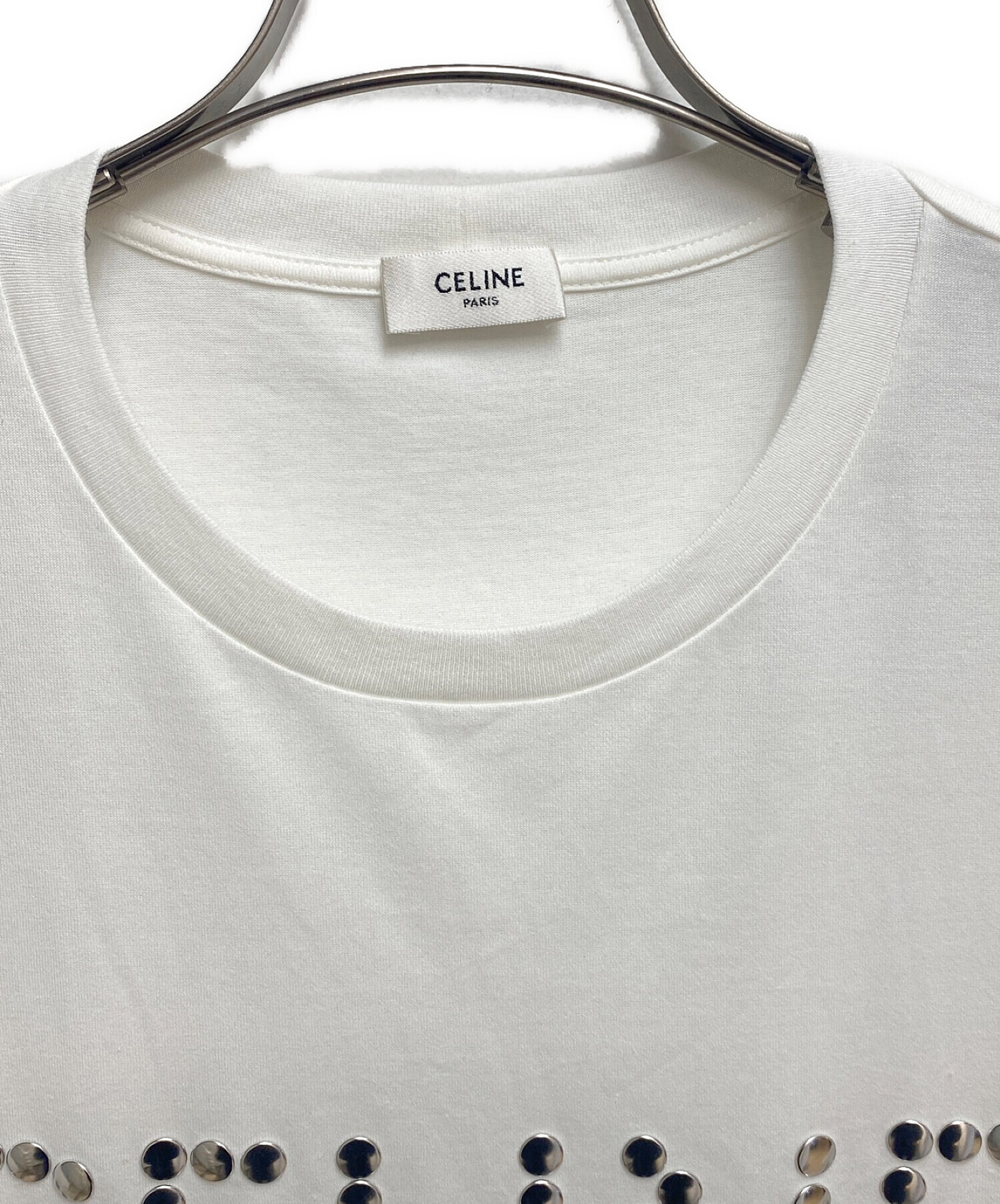 中古・古着通販】CELINE (セリーヌ) 22SS スタッズ付き CELINE ルーズT 