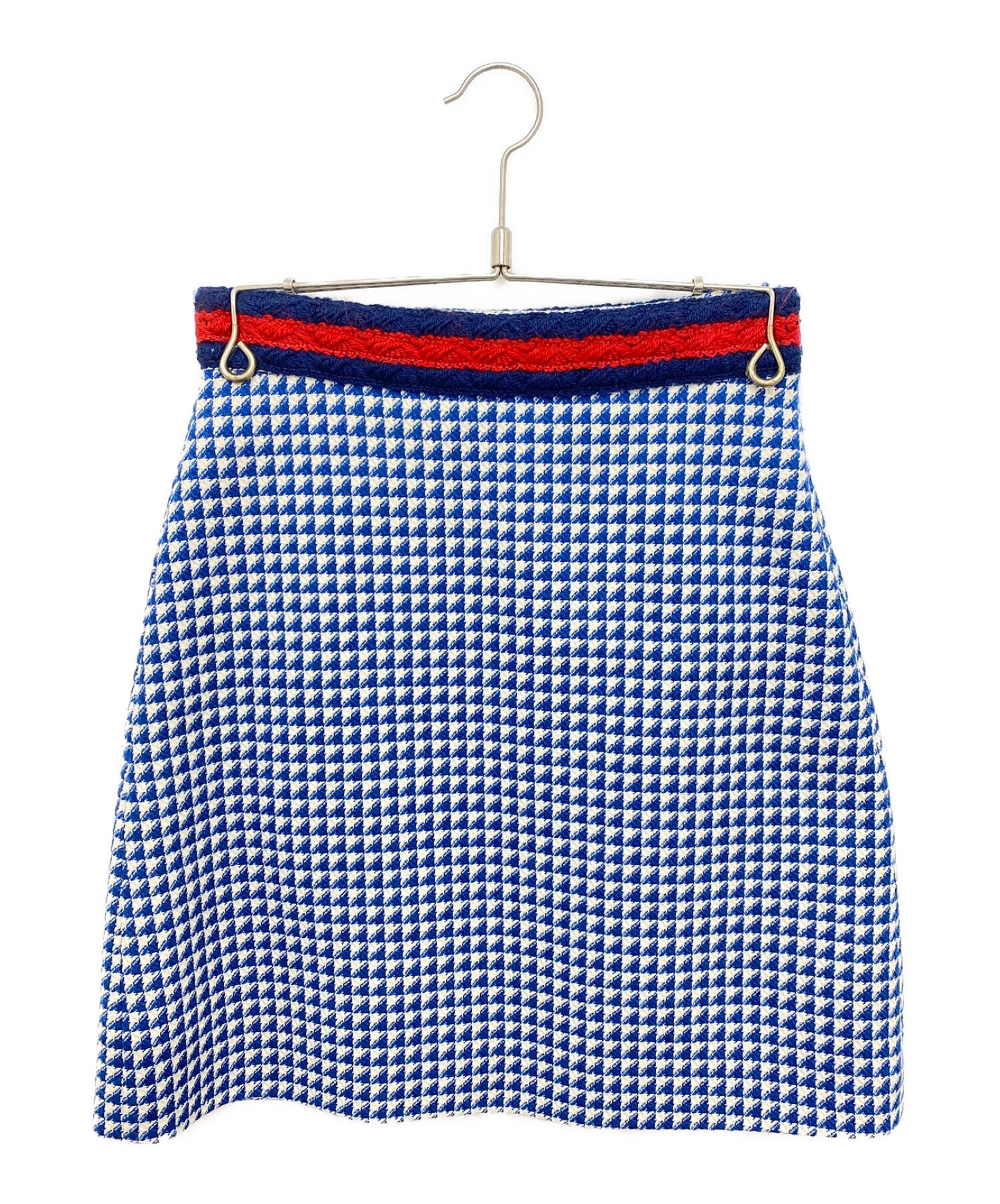 み*こ様 【未使用】GUCCI グッチスカート タグ付き 中古・古着通販】GUCCI (グッチ) 千鳥柄スカート ブルー サイズ:38