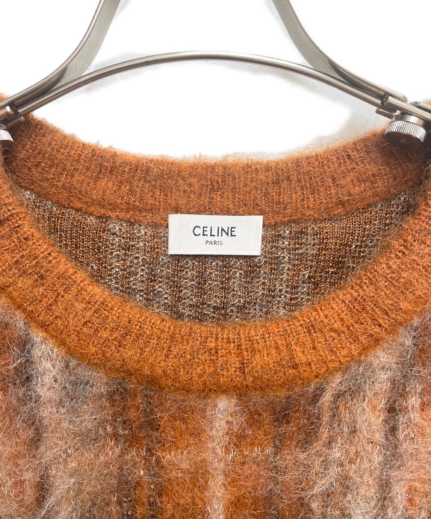 中古・古着通販】CELINE (セリーヌ) モヘアセーター ブラウン サイズ