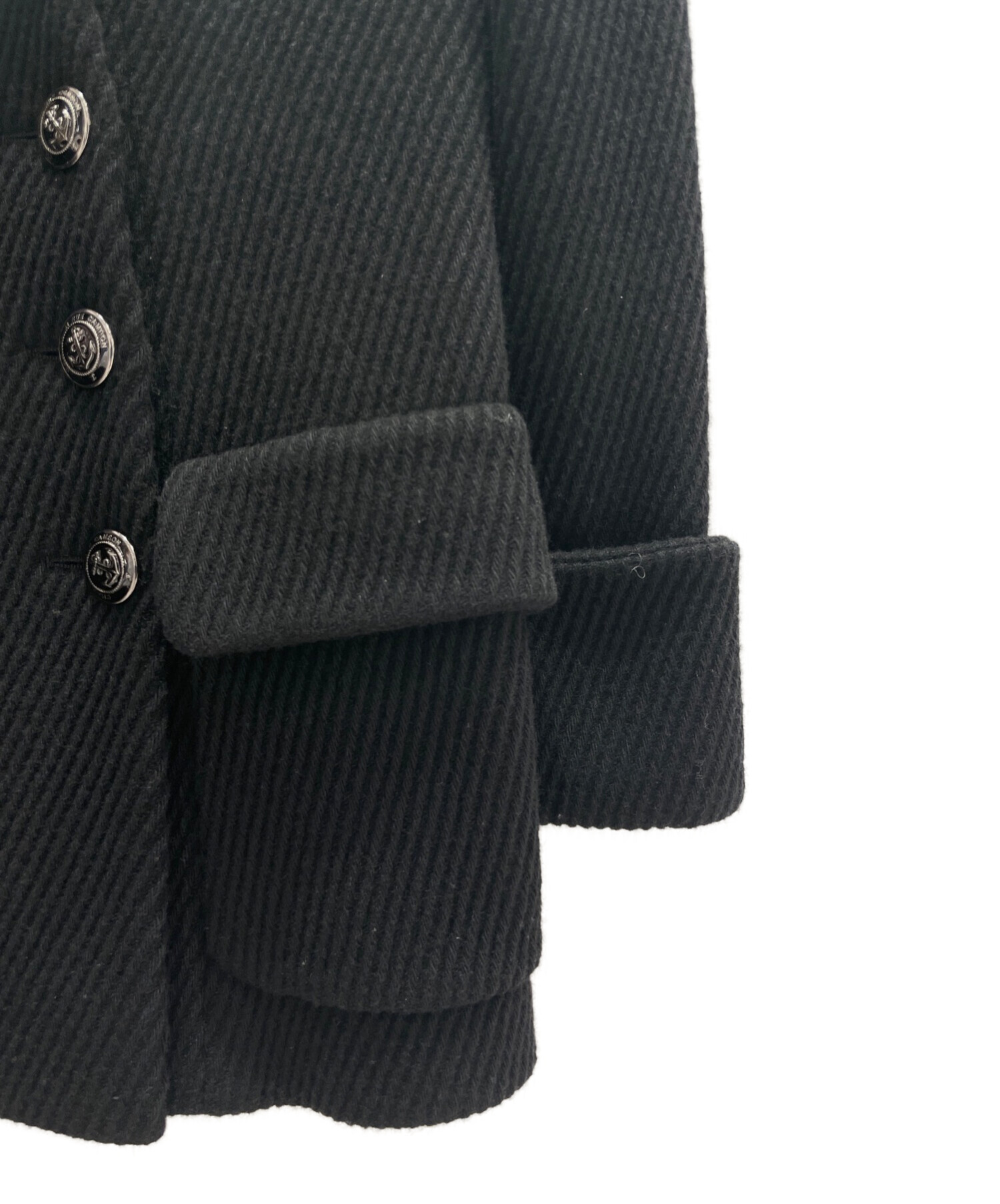 中古・古着通販】CHANEL (シャネル) Pコート ブラック サイズ:38