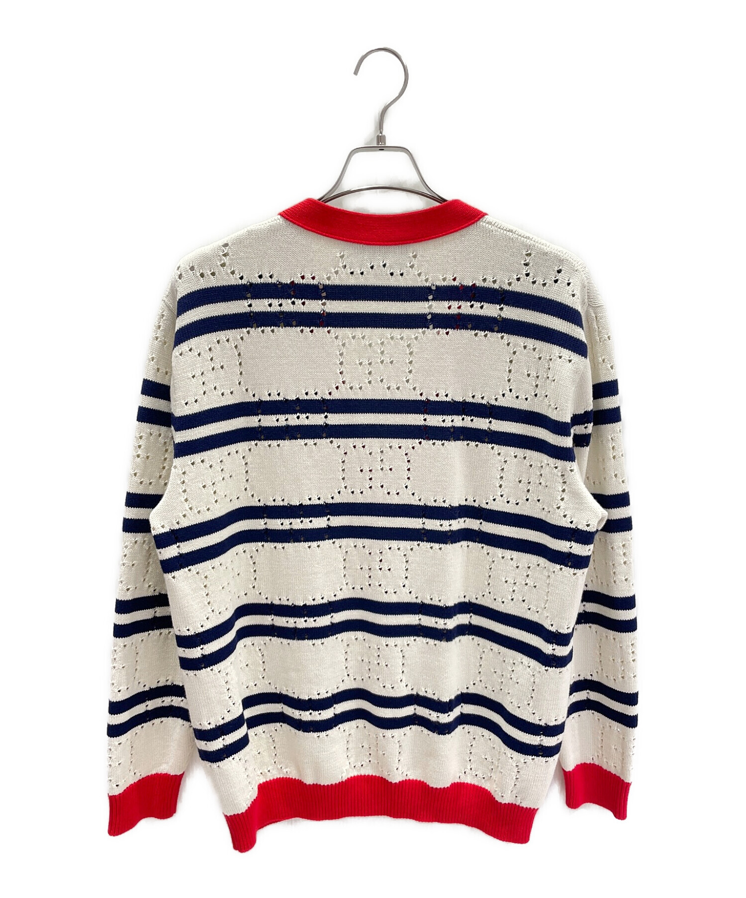 中古・古着通販】GUCCI (グッチ) GGニット ストライプ コットン