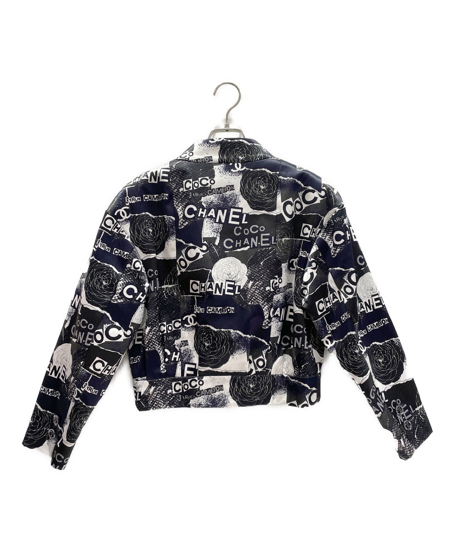 ヴィンテージジャケット　シャネル　36　ネイビー 中古・古着通販】CHANEL (シャネル) ココボタンツイードジャケット